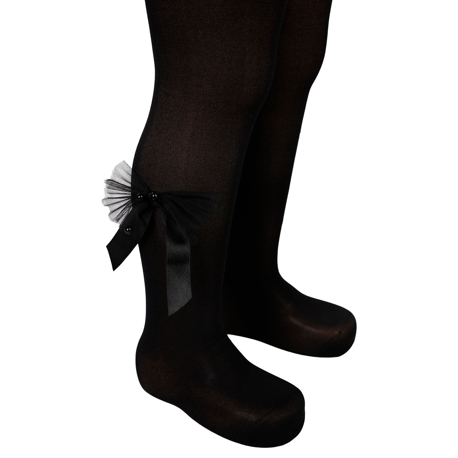Katamino Kız Çocuk Taçlı Külotlu Çorap 3-9 Yaş  Siyah