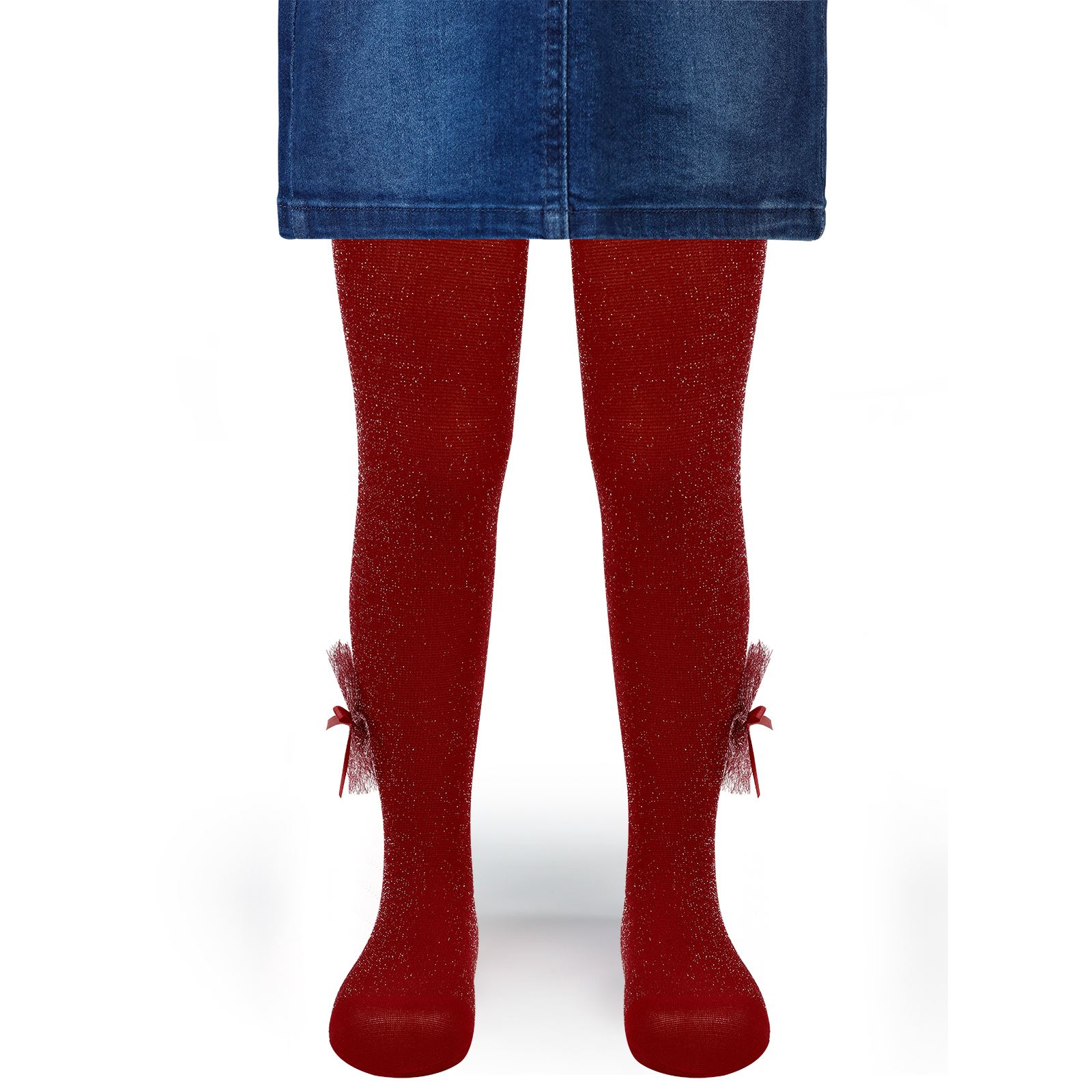 Katamino Kız Çocuk Taçlı Külotlu Çorap 1-11 Yaş Kırmızı