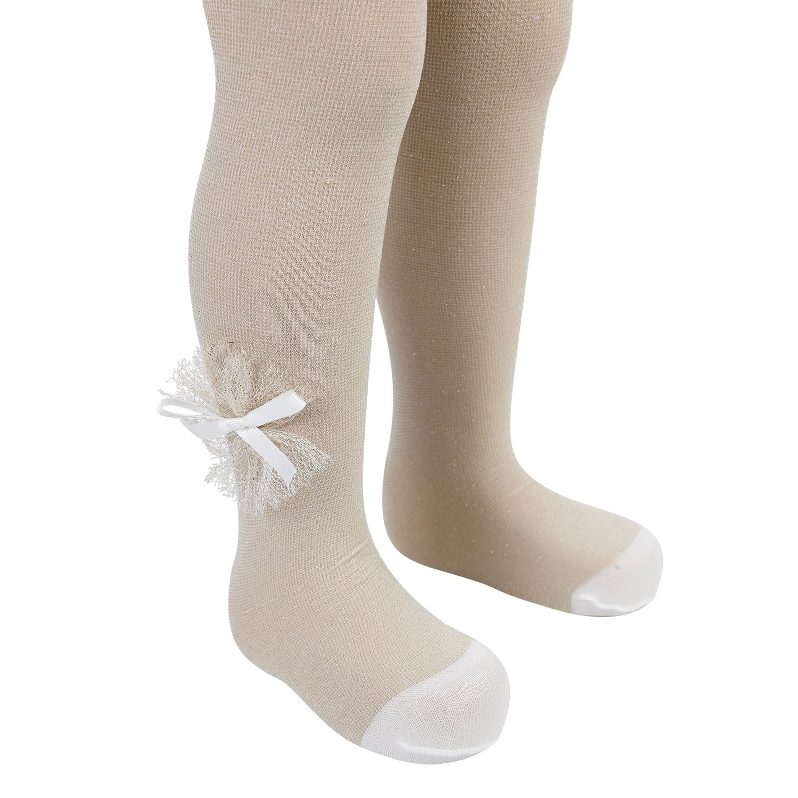 Katamino Kız Çocuk Taçlı Külotlu Çorap 1-11 Yaş Gri Sarı