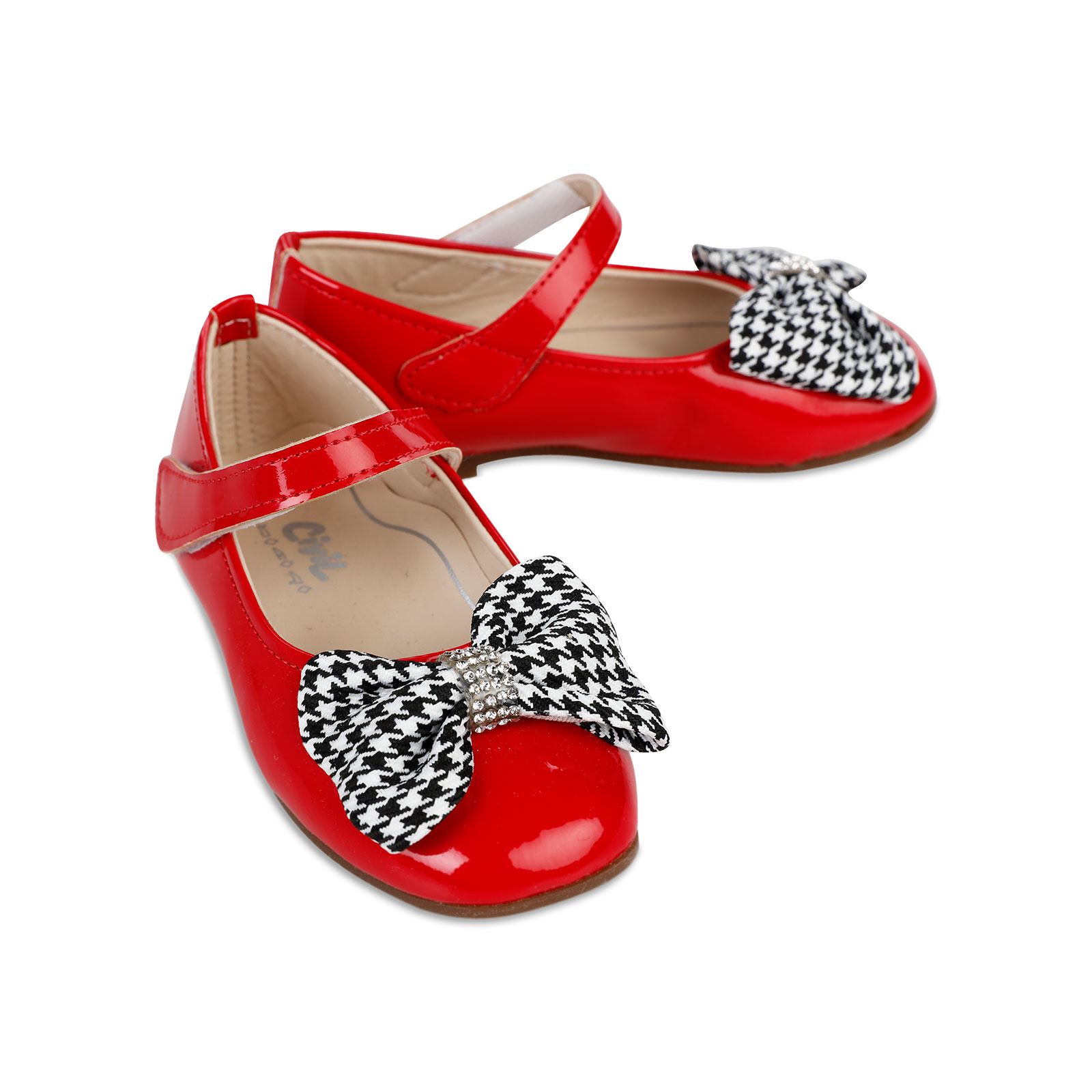 Civil Girls Kız Çocuk Babet Ayakkabı 22-25 Numara Kırmızı