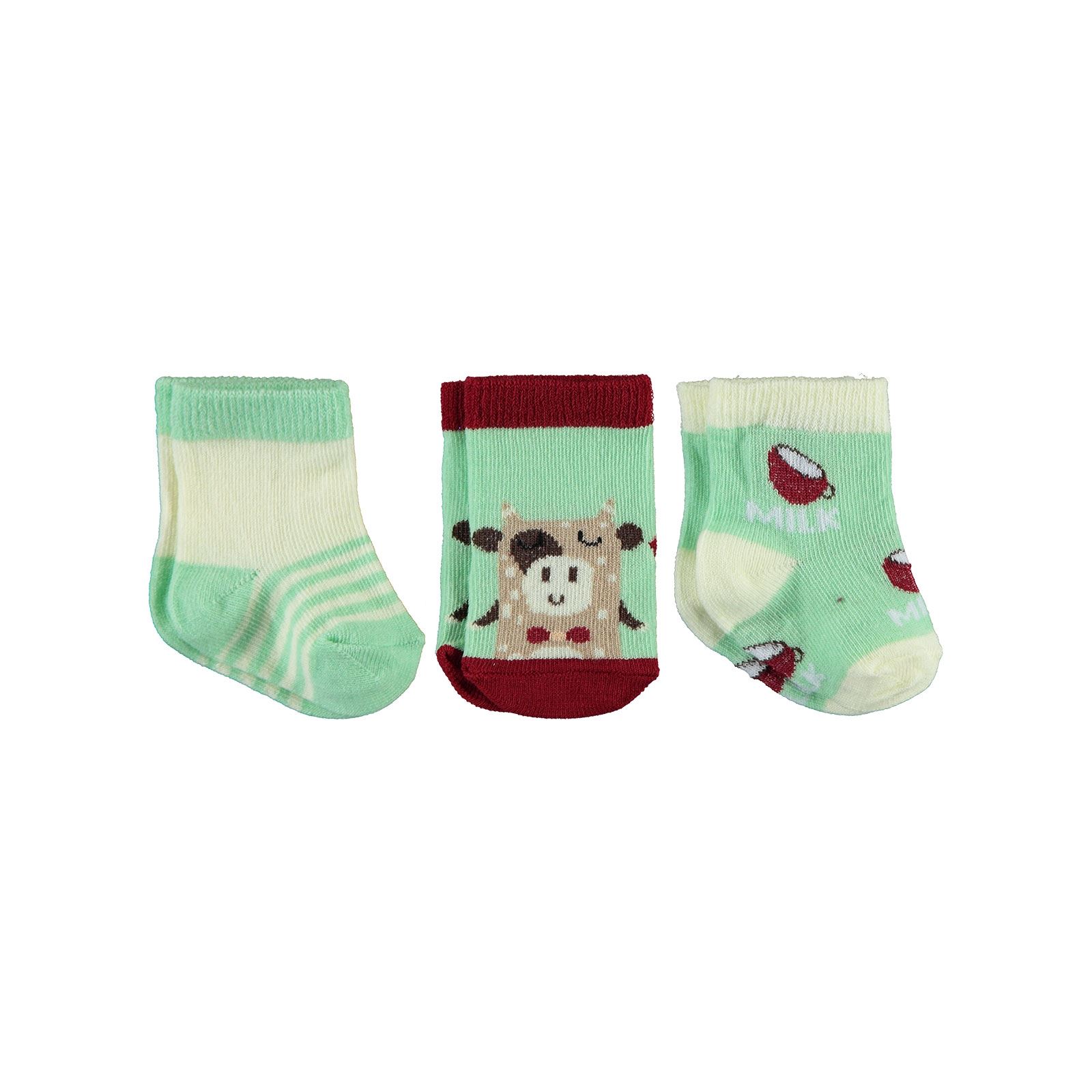 Civil Baby Kız Bebek 3'lü Çorap Set 0-24 Ay Mint Yeşili