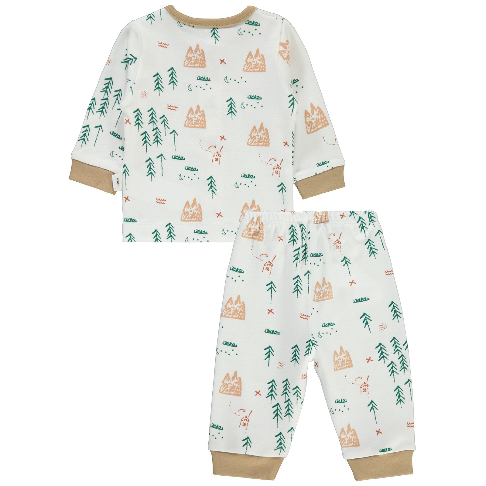 Civil Baby Bebek Pijama Takımı 1-3 Ay Kahverengi