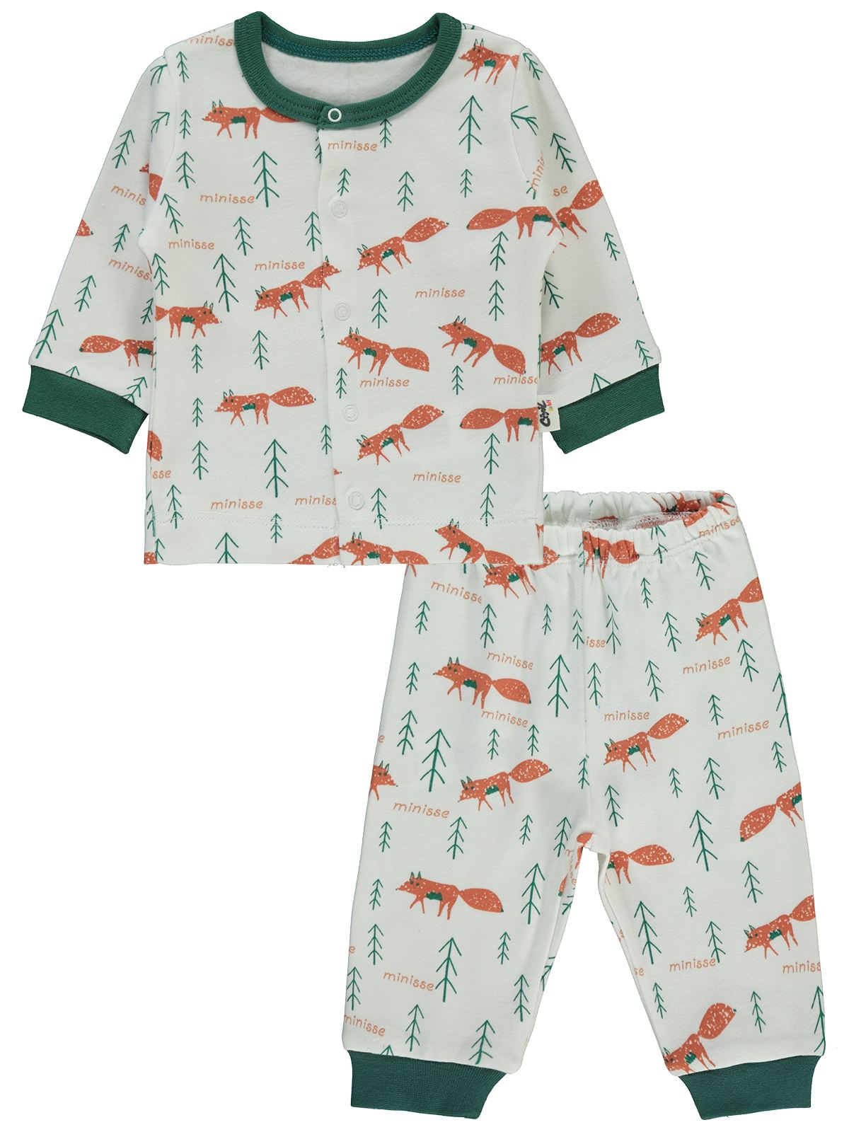Civil Baby Erkek Bebek Pijama Takımı 1-3 Ay Yeşil