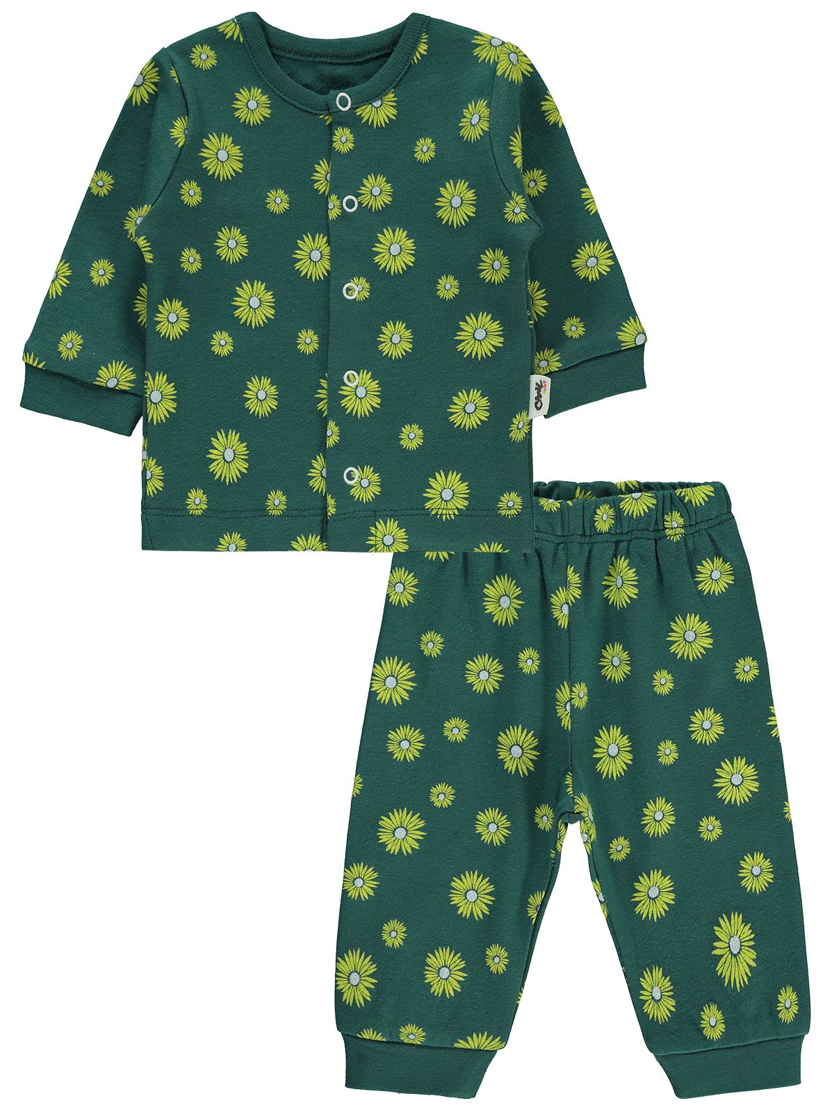 Civil Baby Kız Bebek Pijama Takımı 1-3 Ay Yeşil