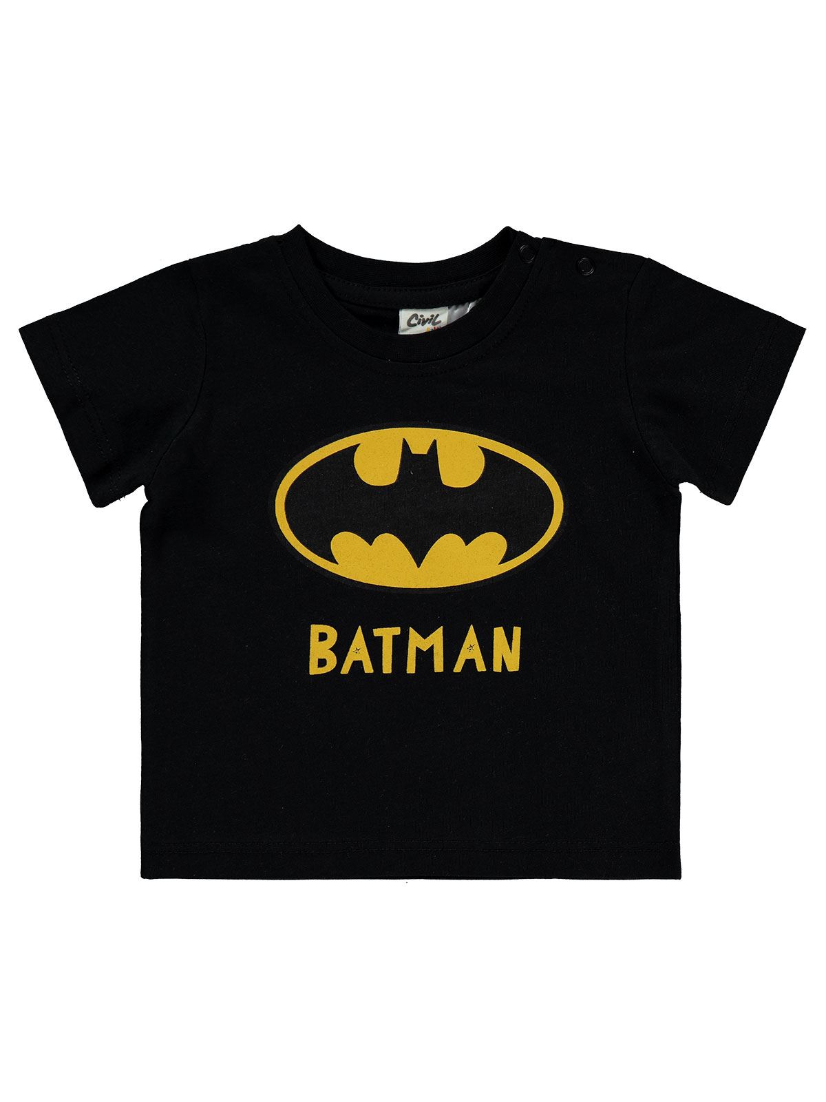 Batman Erkek Bebek Tişört 6-18 Ay Siyah