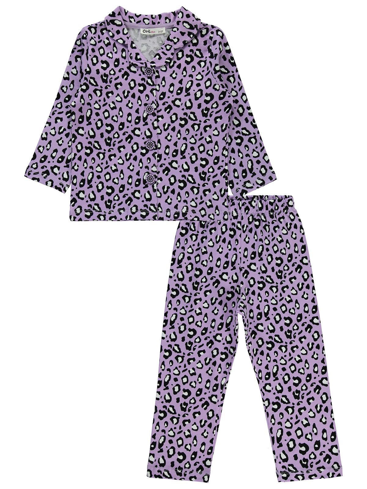 Civil Girls Kız Çocuk Pijama Takımı 2-5 Yaş Lila