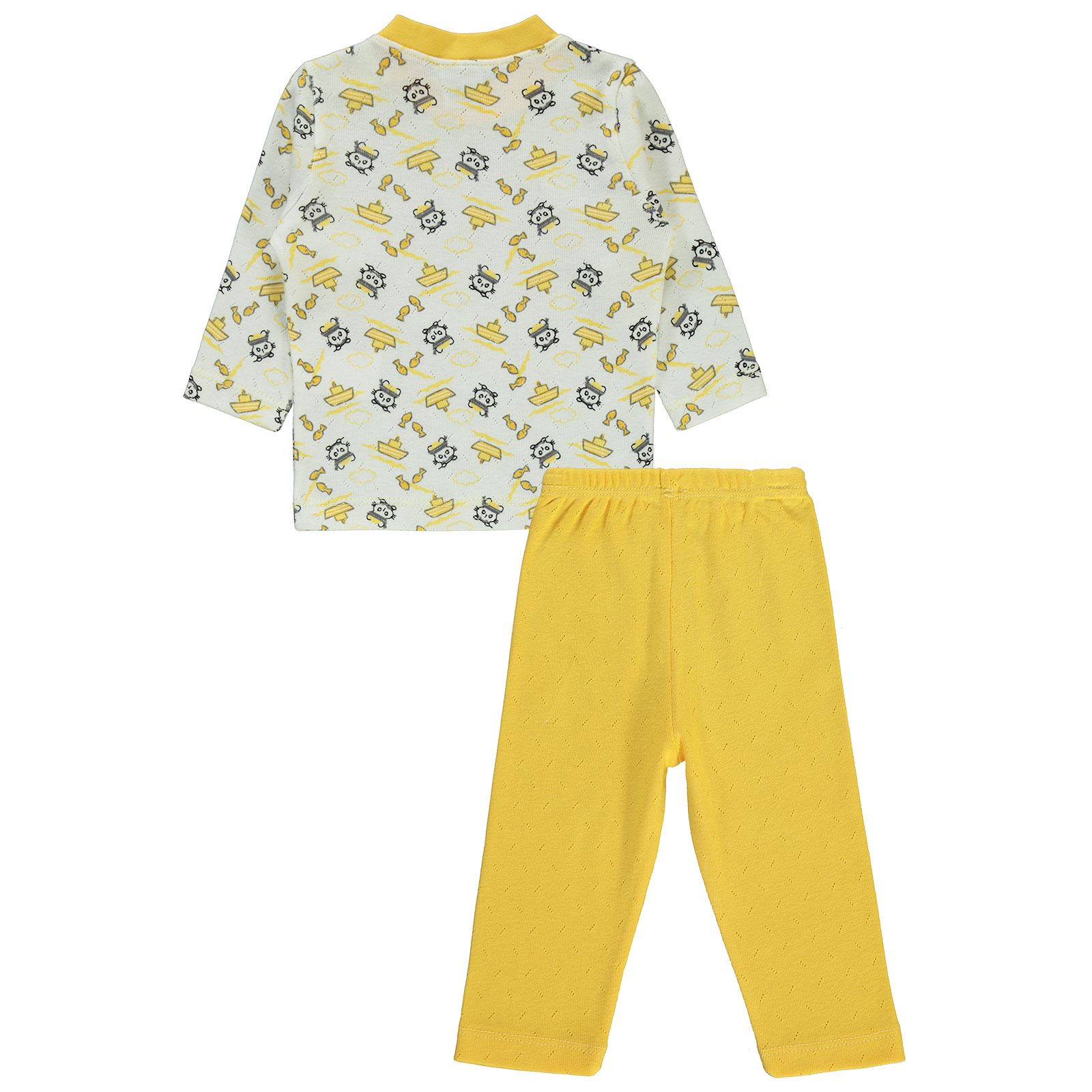 Misket Erkek Bebek Pijama Takımı 3-12 Ay Sarı