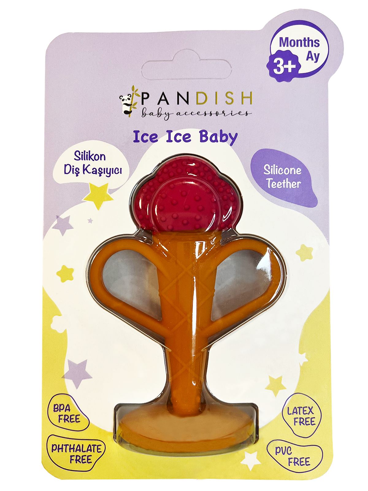 Pandish Ice Ice Baby Silikon Diş Kaşıyıcı Pembe