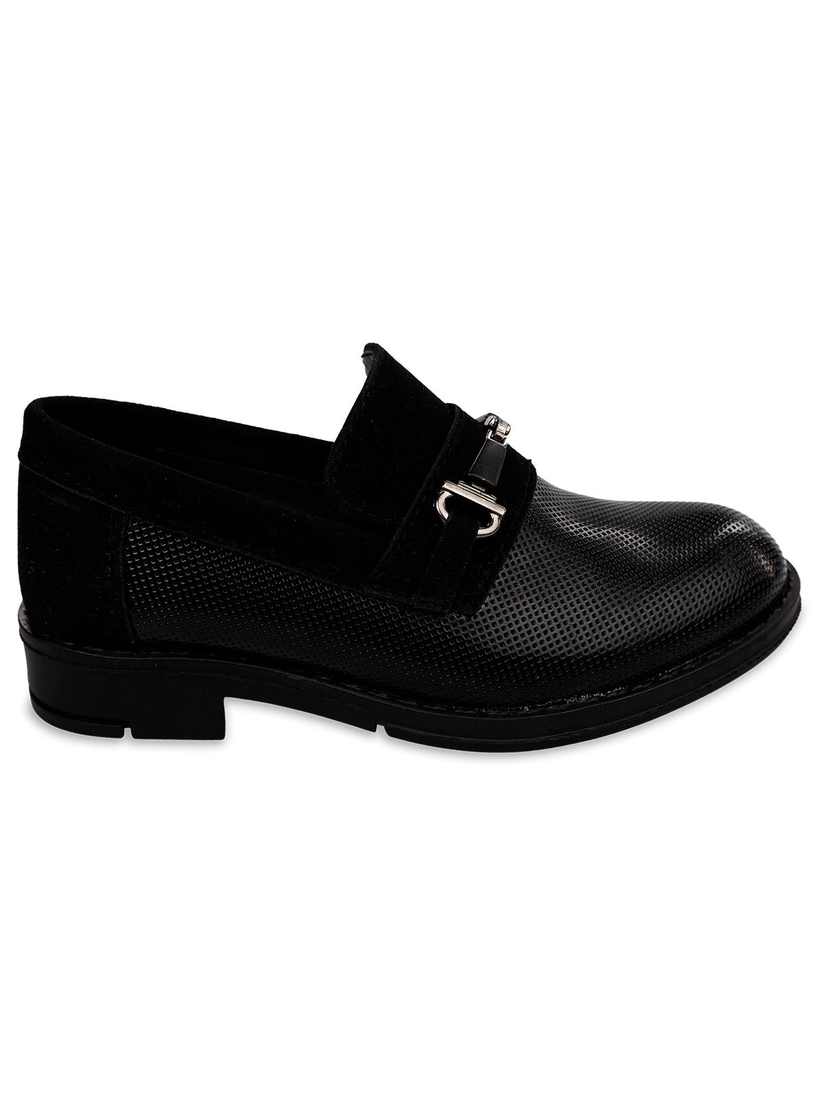 Harli Erkek Çocuk Kemer Detaylı Klasik Ayakkabı 26-30 Numara Siyah
