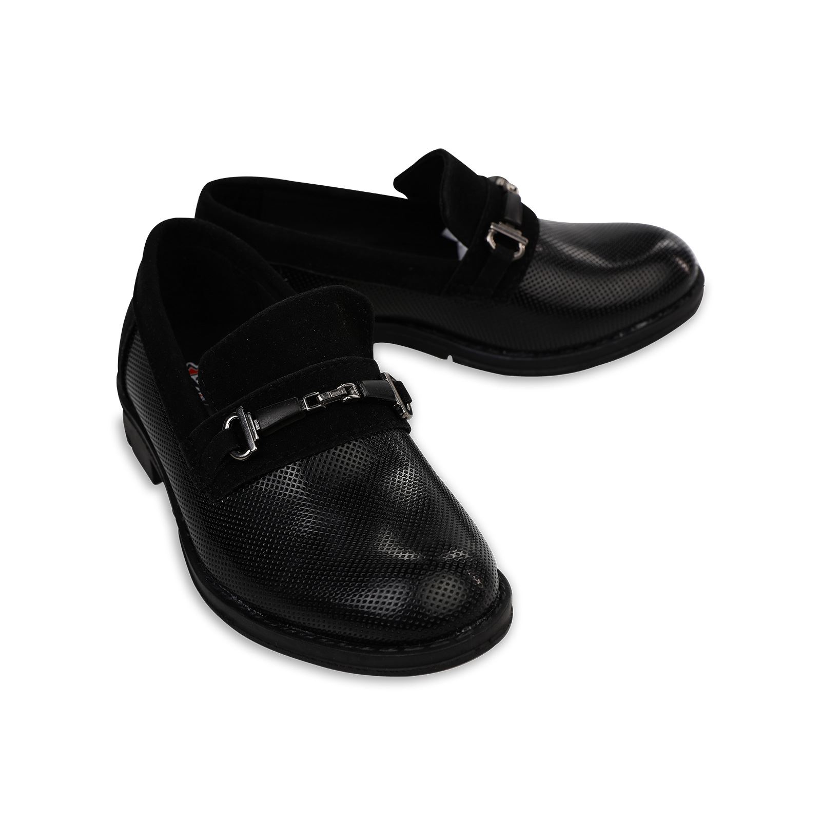 Harli Erkek Çocuk Kemer Detaylı Klasik Ayakkabı 26-30 Numara Siyah
