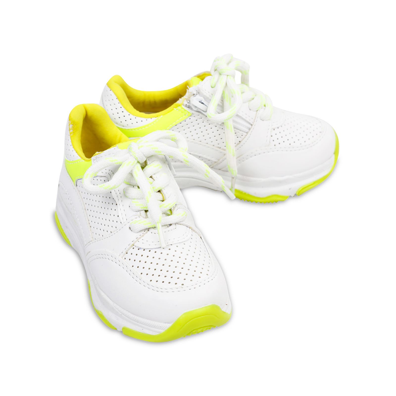 Harli Kız Çocuk Spor Ayakkabı 31-35 Numara Beyaz-Sarı