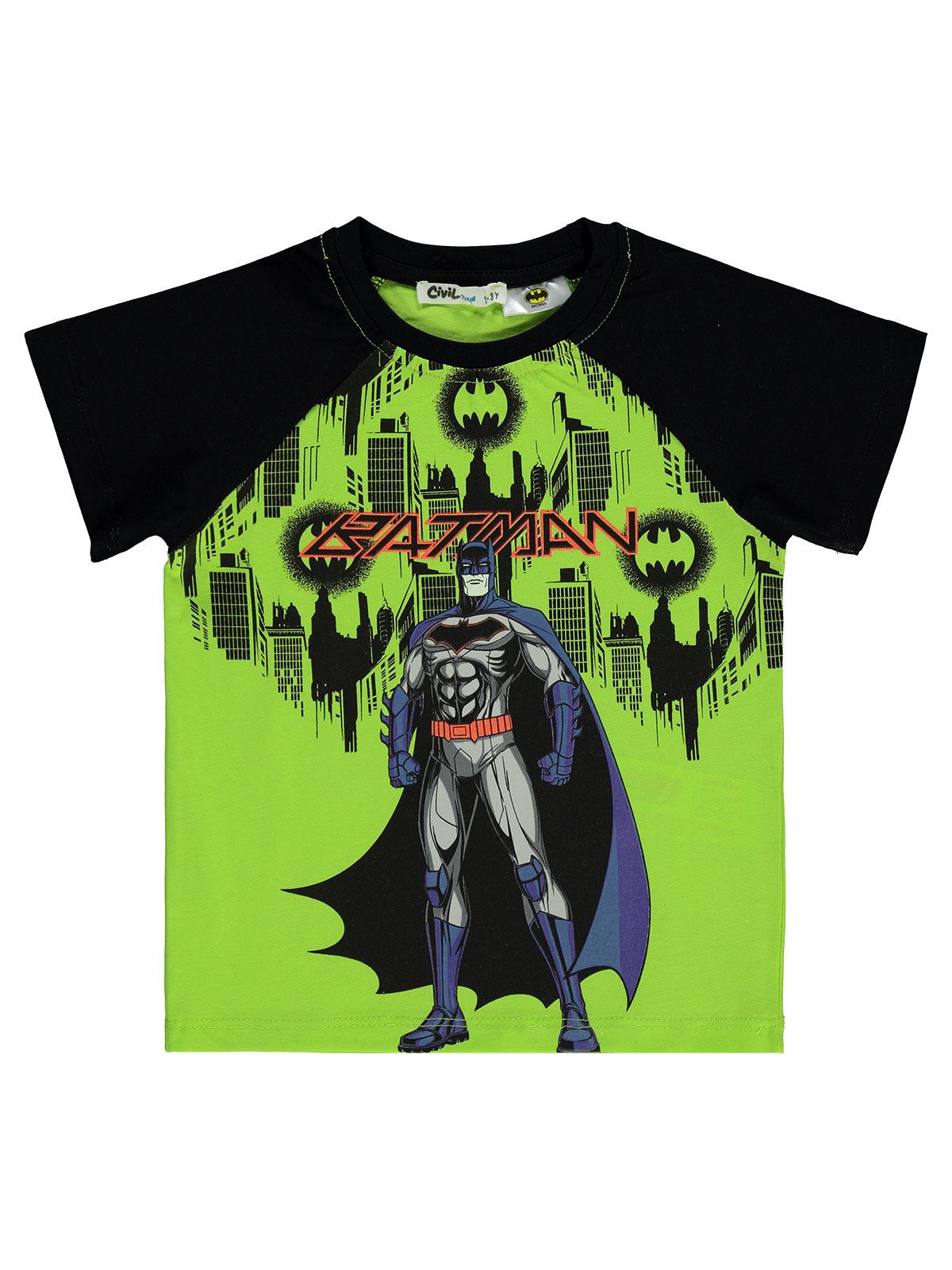 Batman Erkek Çocuk Tişört 2-5 Yaş Limon