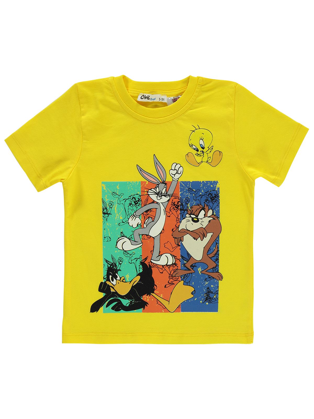 Looney Tunes Erkek Çocuk Tişört 2-5 Yaş Sarı
