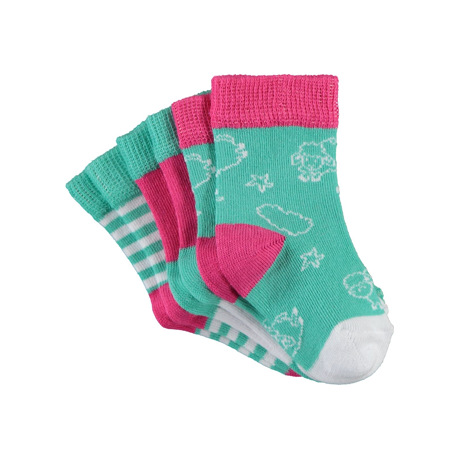 Civil Baby Kız Bebek 3'lü Çorap Set 6-18 Ay Mint Yeşili