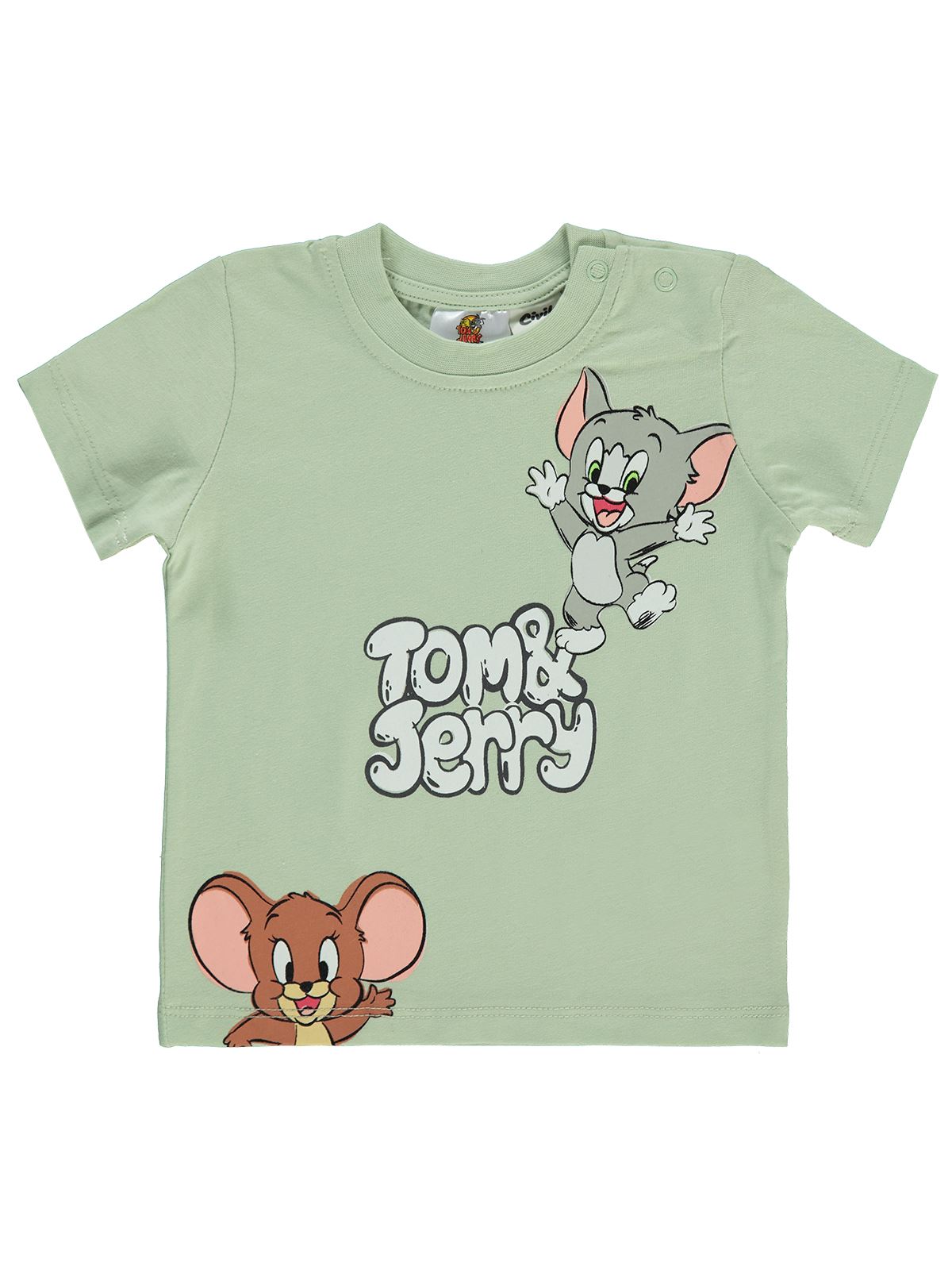 Tom & Jerry Erkek Bebek Tişört 6-18 Ay  Çağla Yeşili
