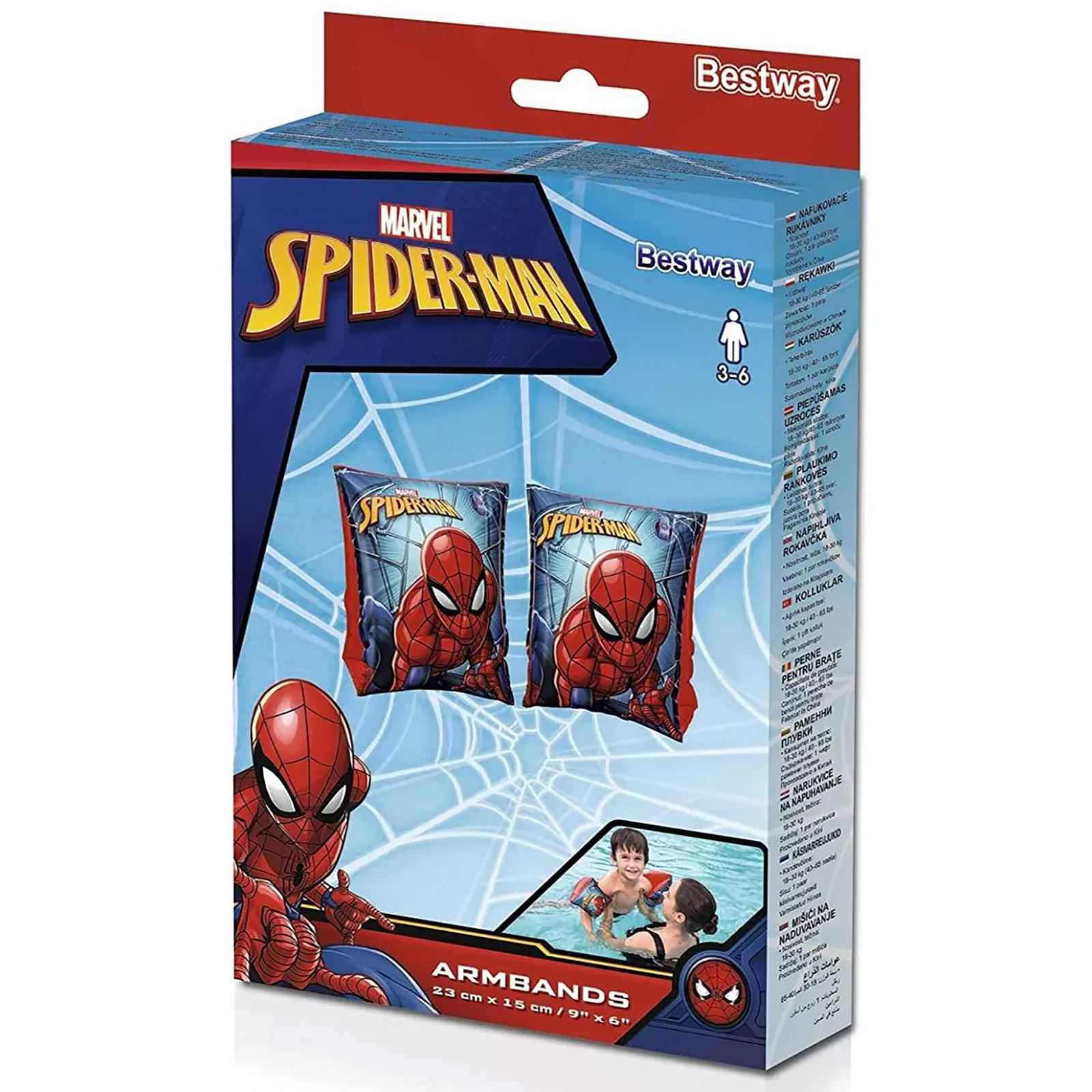 Bestway Spiderman Deniz Kolluk 15x23 Cm Mavi