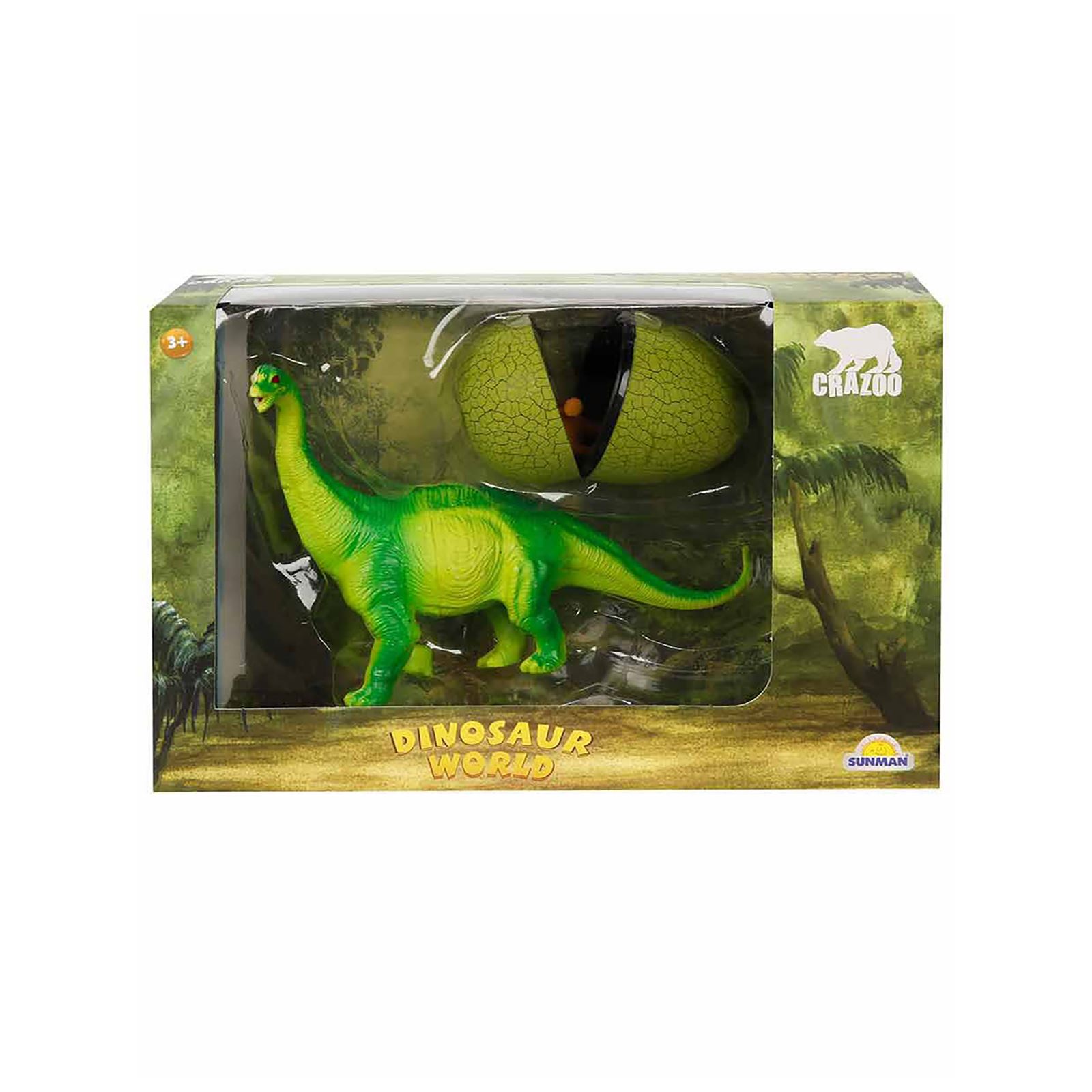 Sunman Oyuncak Dinozor Ve Yavurusu Oyun Seti Yeşil
