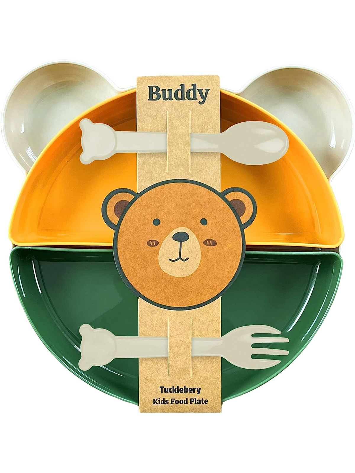 Tucklberry Buddy Tabağı Seti 7'li Yeşil-Sarı