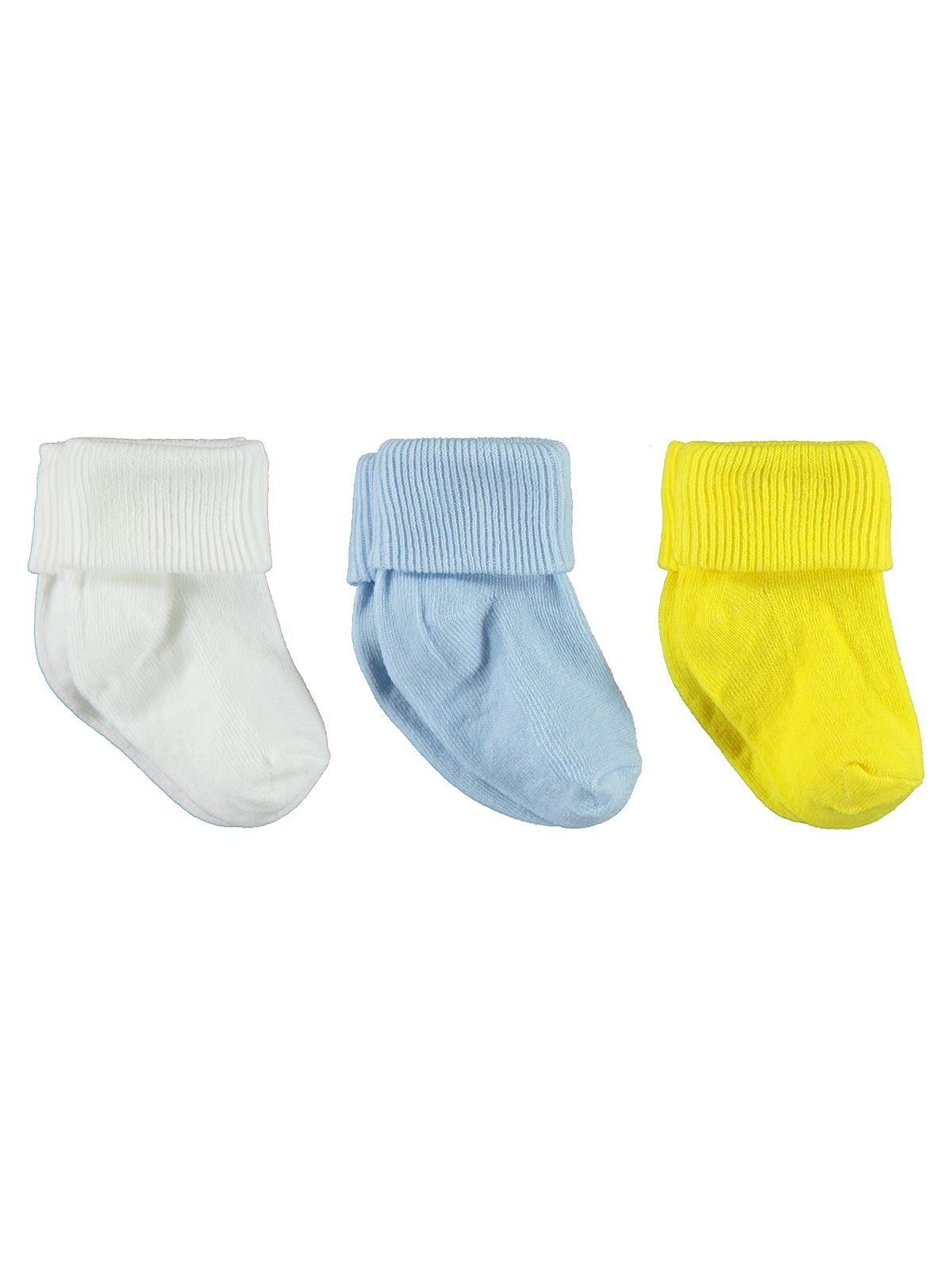 Civil Baby Bebek 3'lü Çorap Set 0-6 Ay Sarı 