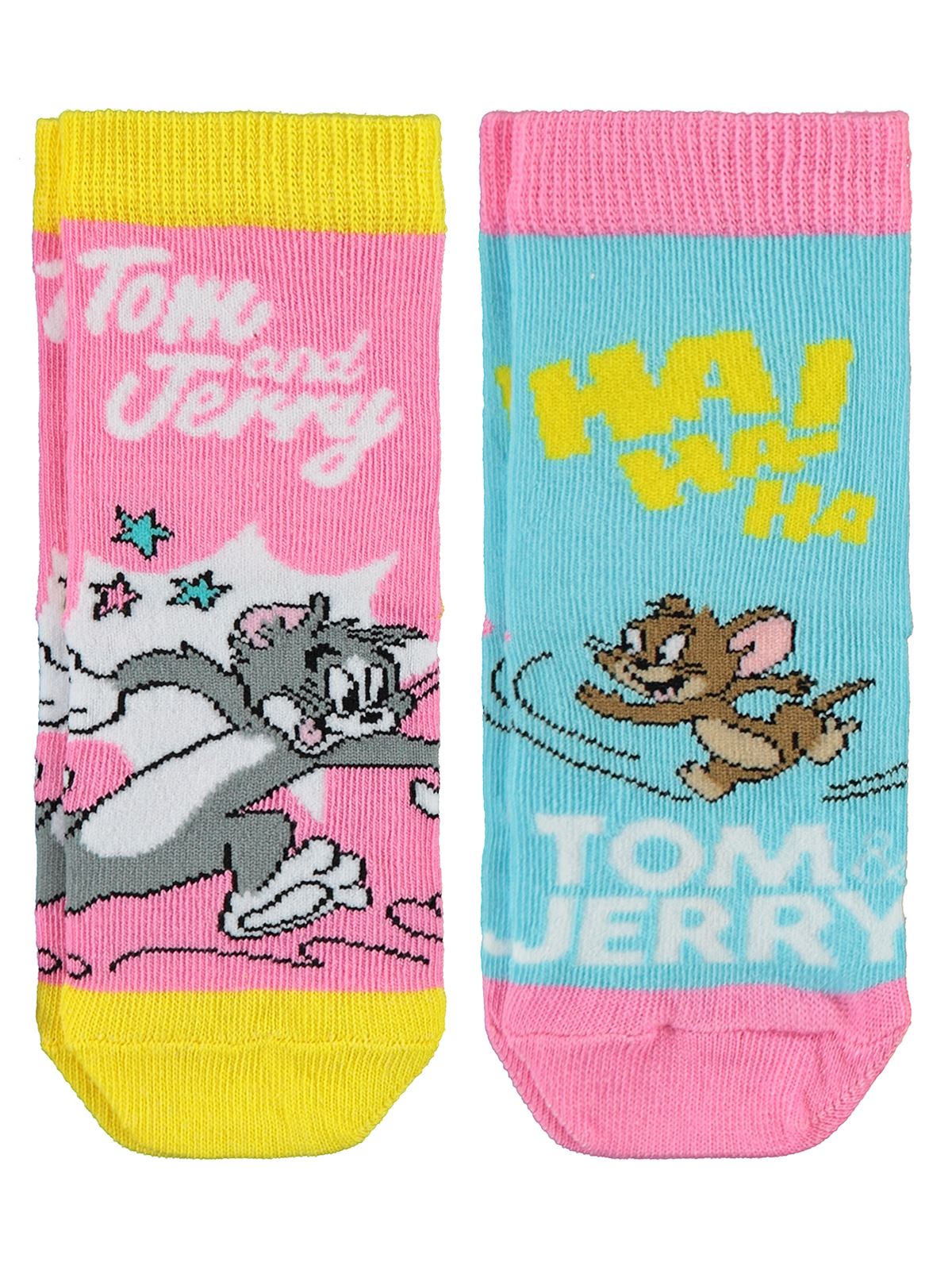 Tom And Jerry Kız Çocuk 2'li Soket Çorap 3-11 Yaş Mavi