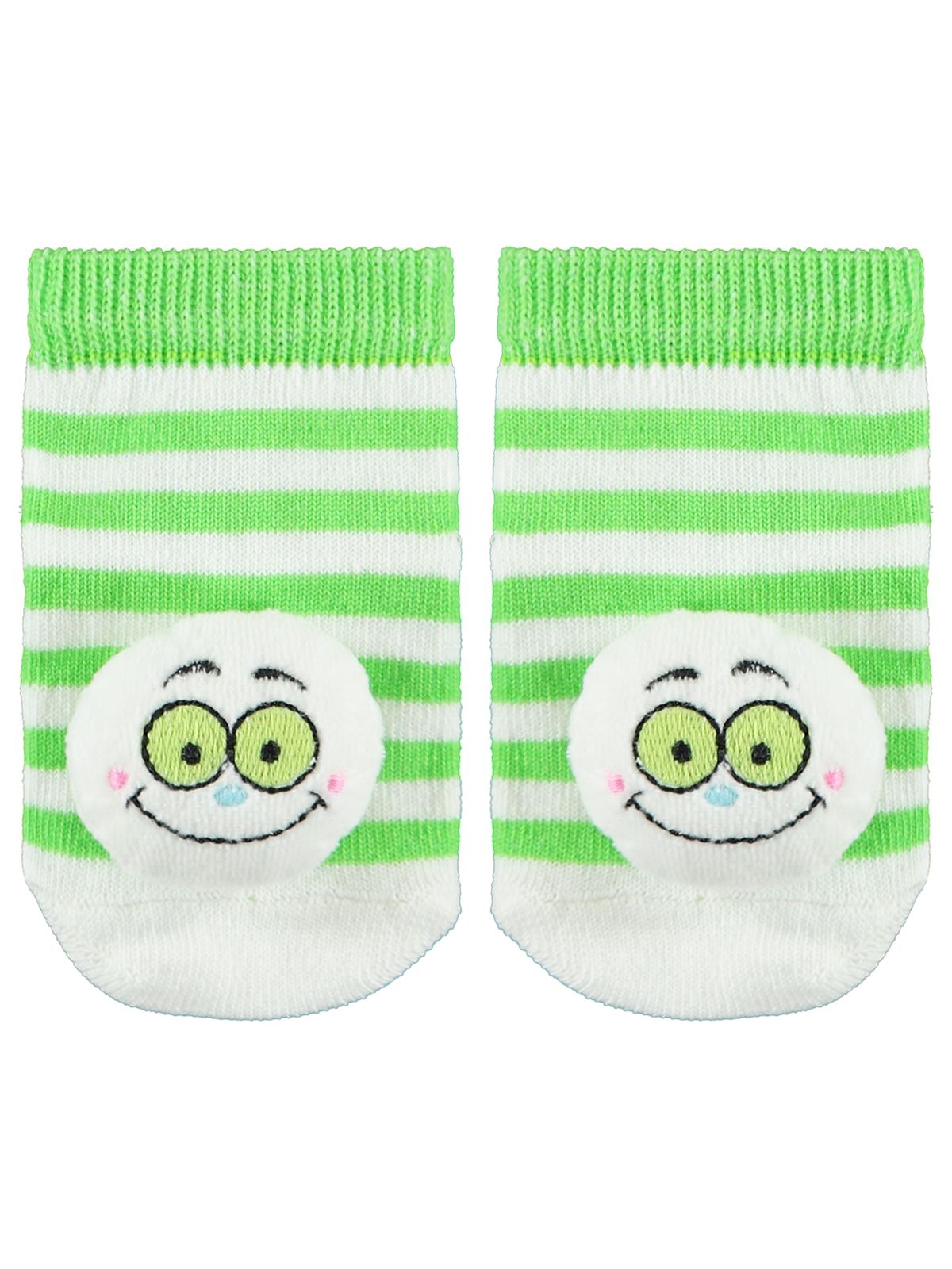 Minidamla Bebek Çıngıraklı Çorap 0-6 Ay Fıstık Yeşili