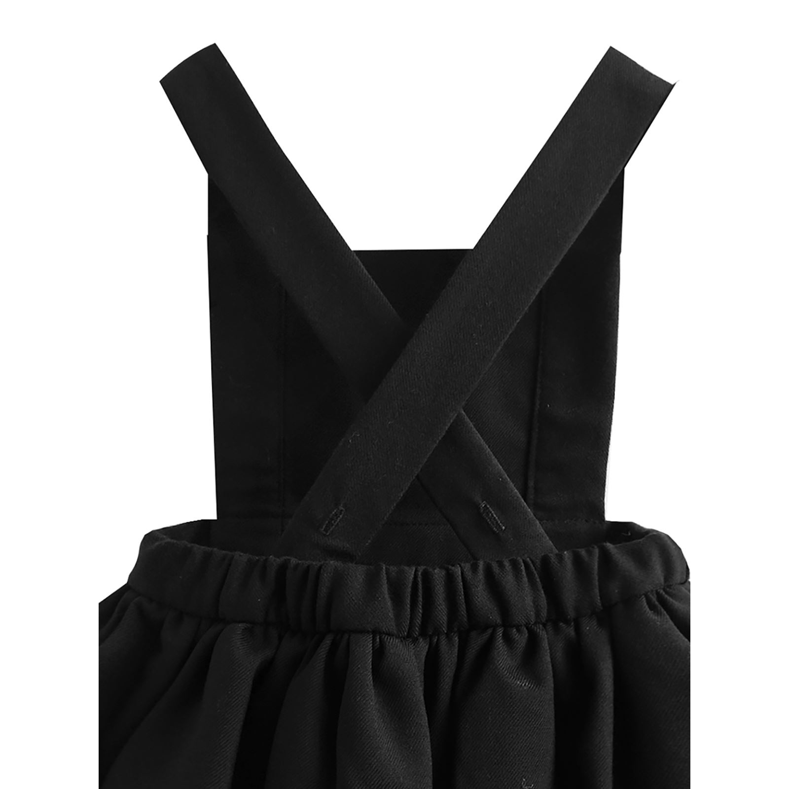 Shecco Babba Kız Çocuk Tütü Elbise Taç Takım 6-10 Yaş Siyah