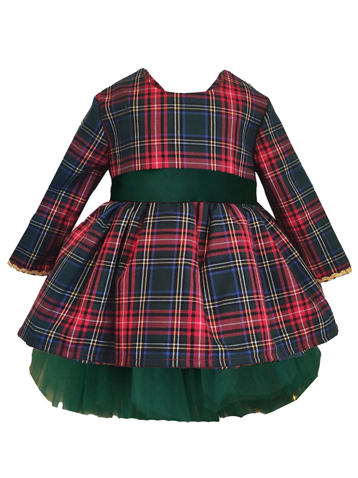 Shecco Babba Kız Çocuk Tütü Elbise Taç Takım Fiyonk 6-10 Yaş Yeşil