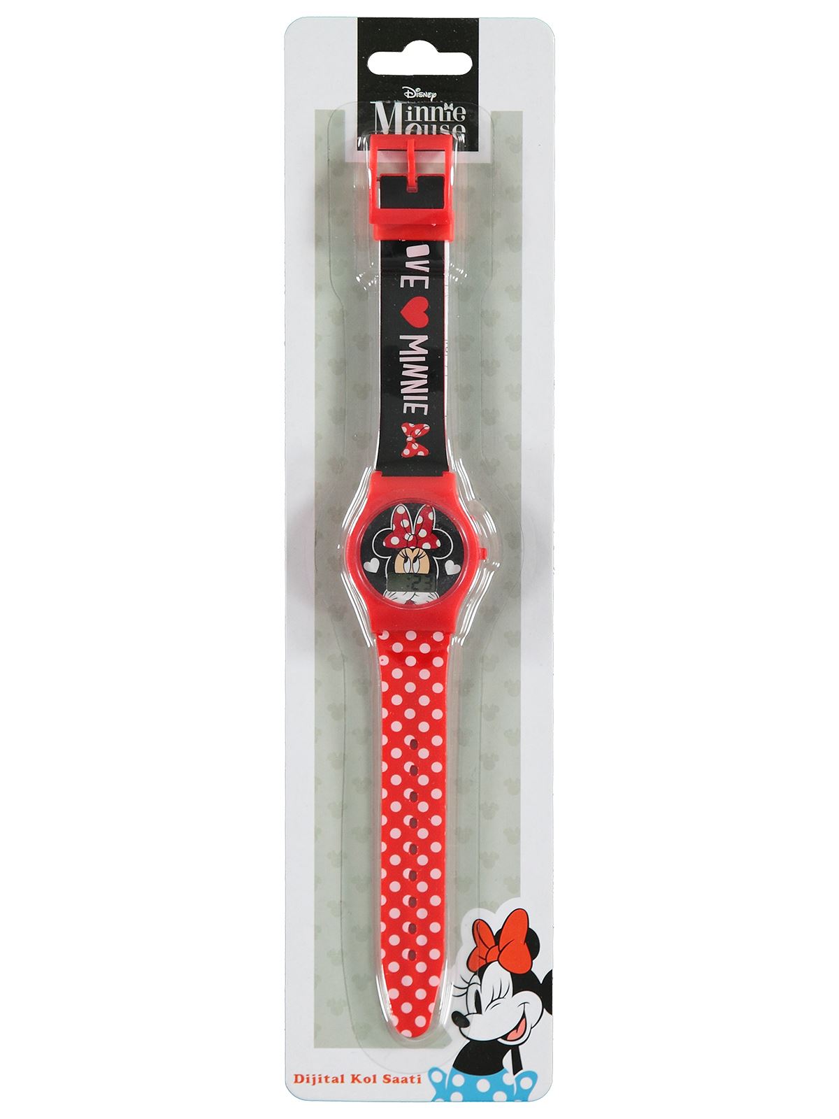 Minnie Mouse Frocx Lisanslı Dijital Kol Saati Kırmızı