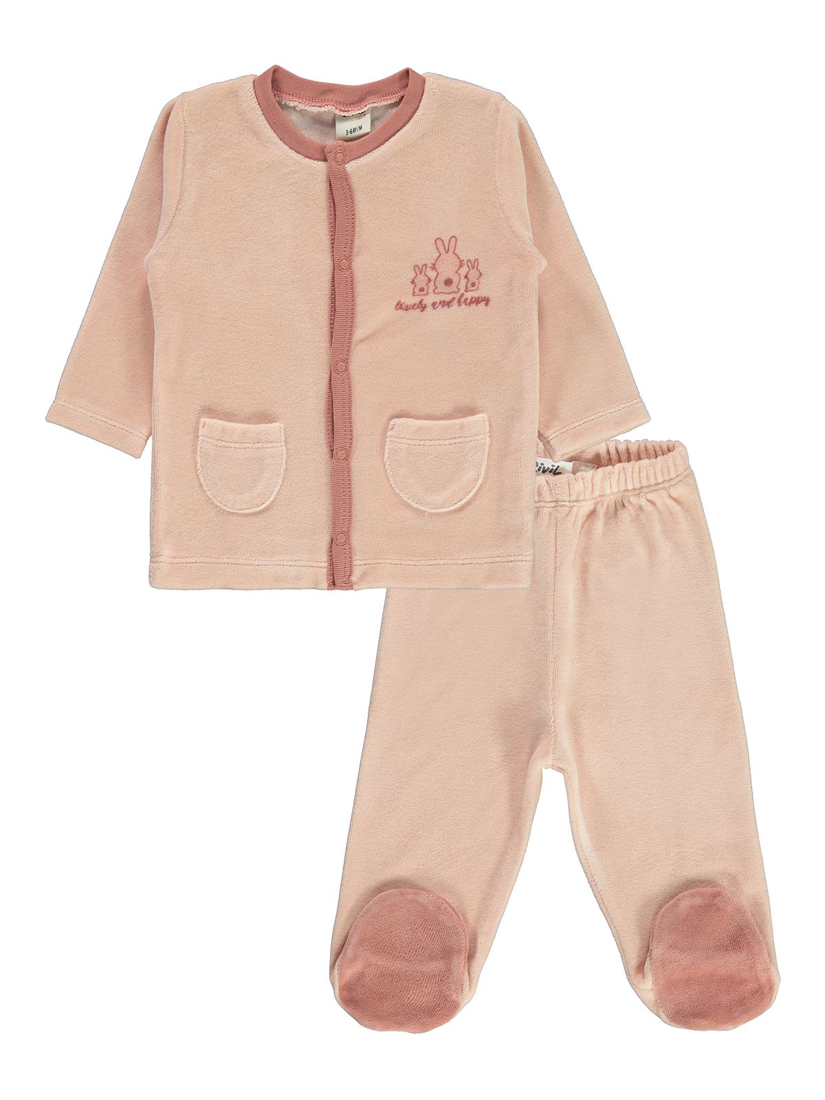 Civil Baby Kız Bebek Pijama Takımı 3-9 Ay Pembe