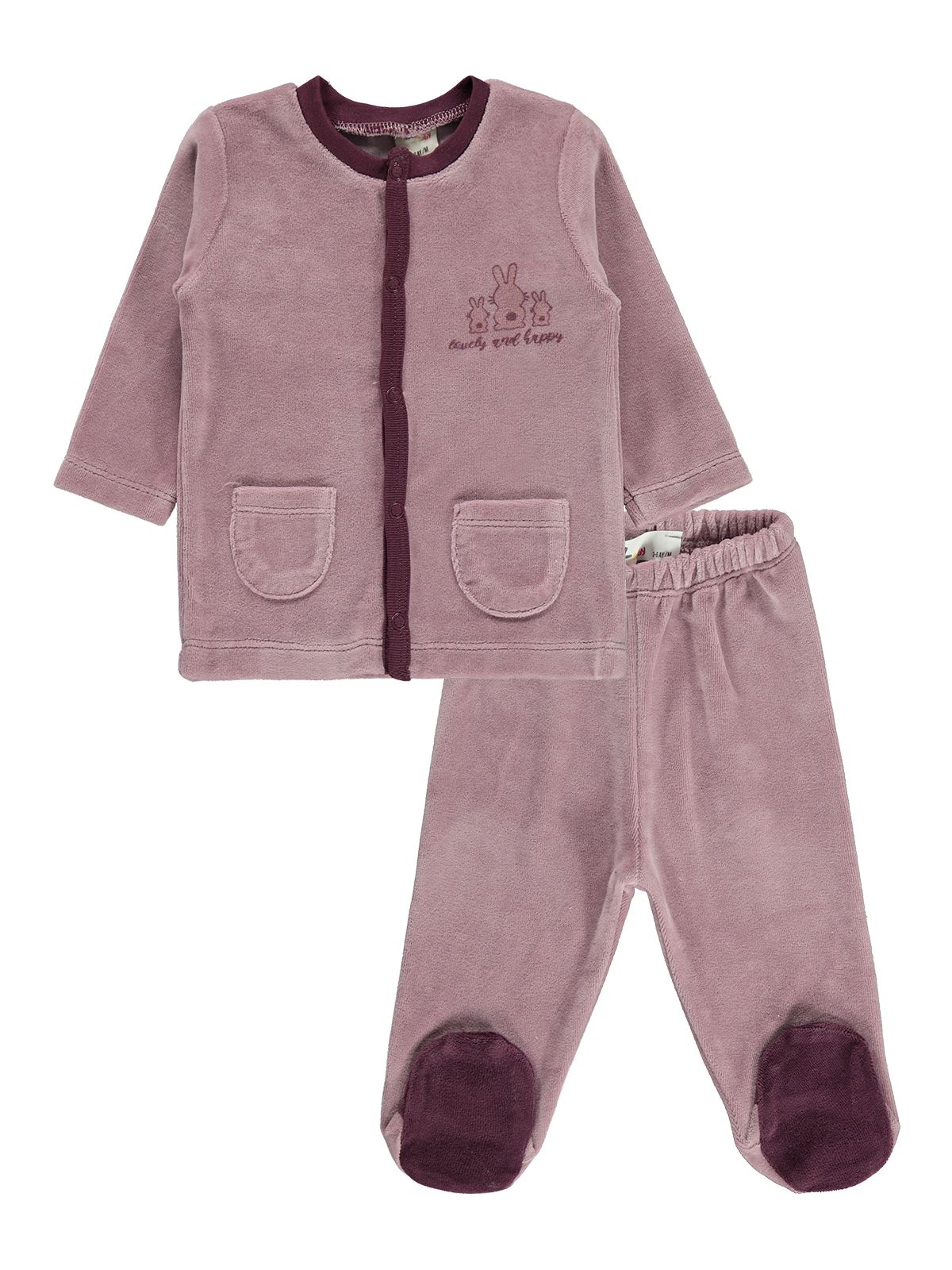 Civil Baby Kız Bebek Pijama Takımı 3-9 Ay Leylak