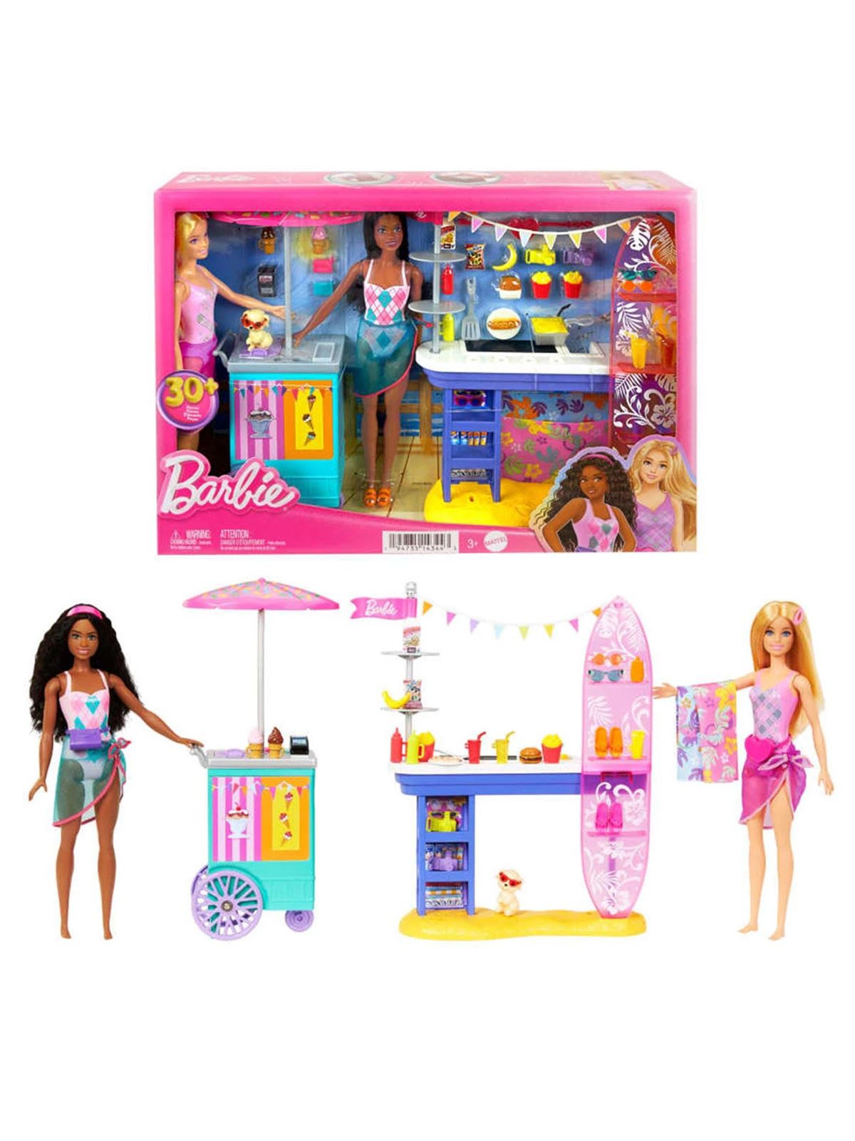 Barbie Brooklyn Ve Malibu Bebekleri Oyun Seti Pembe