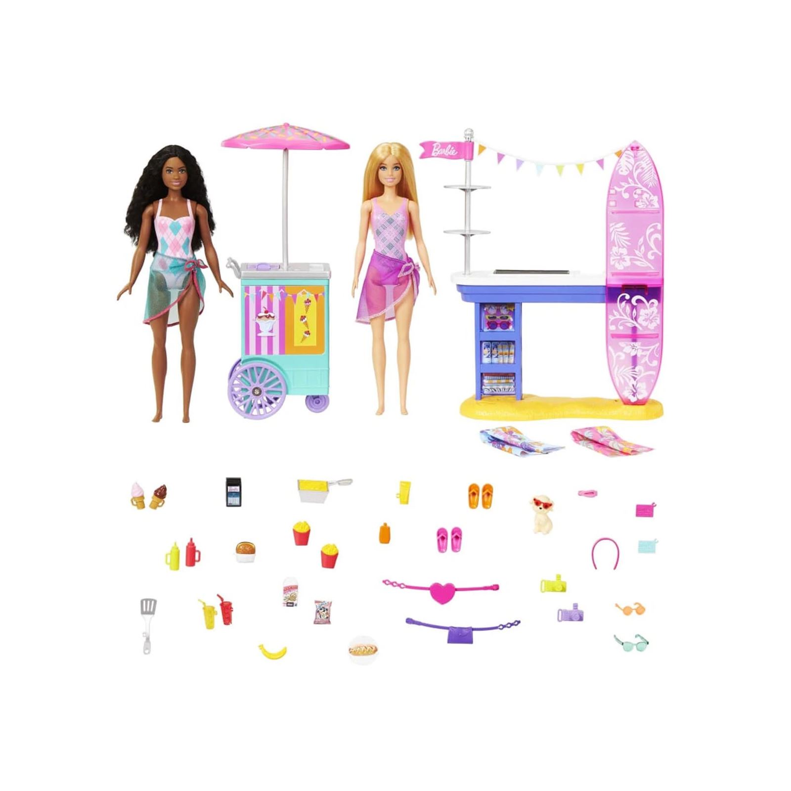 Barbie Brooklyn Ve Malibu Bebekleri Oyun Seti Pembe