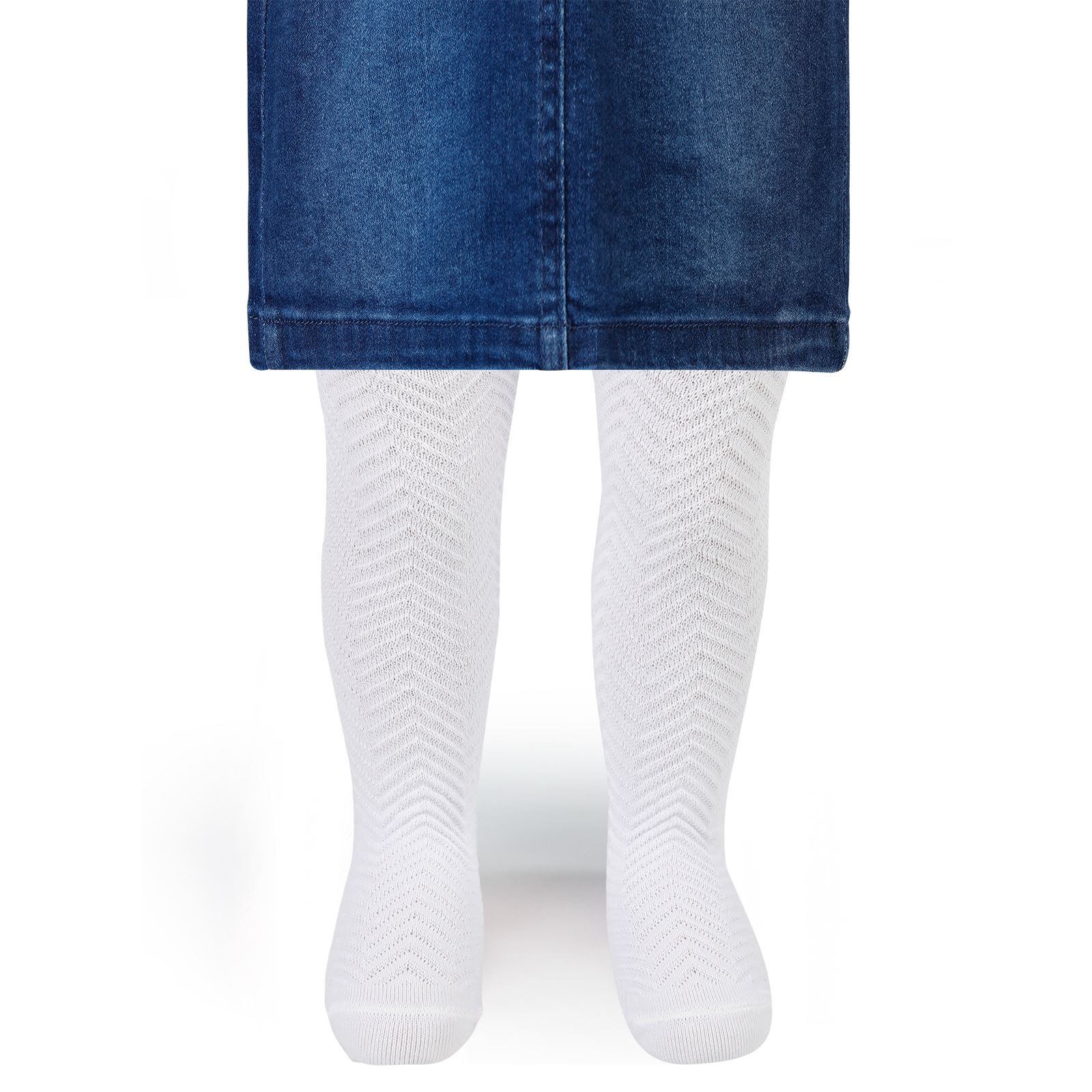 Civil Kız Bebek Külotlu Çorap 0-12 Ay Beyaz