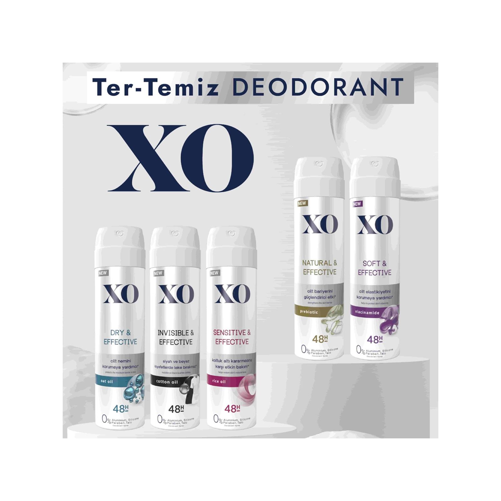 XO Natural & Effective Kadın Deodorant Sprey 150 Ml