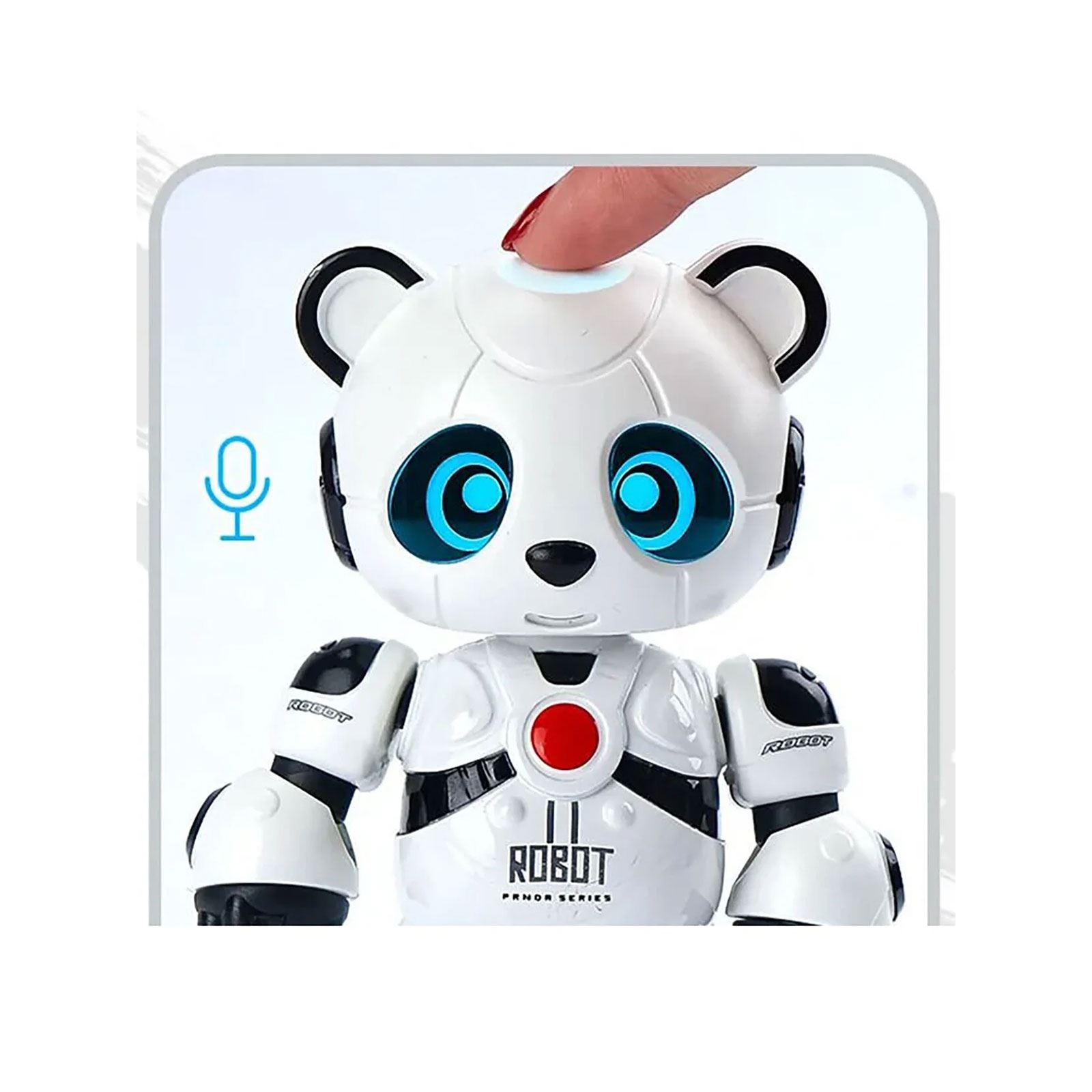 Vardem Şarjlı Müzikli İnteraktif Robot Panda Beyaz