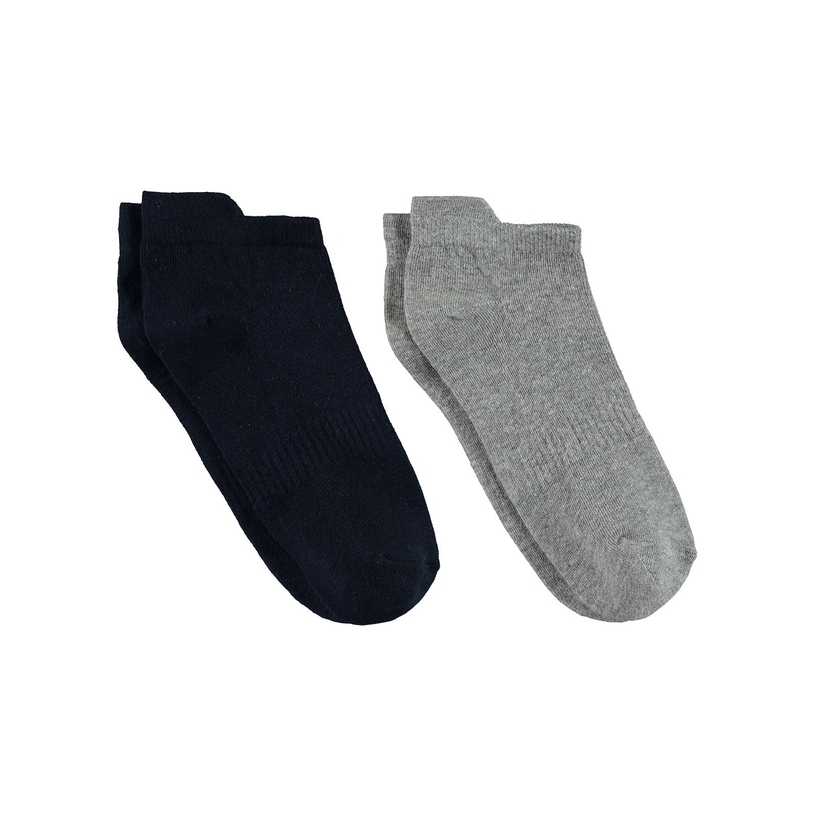 Gzn Erkek 2'li Dikişsiz Patik Çorap 40-44 Numara Siyah-Gri