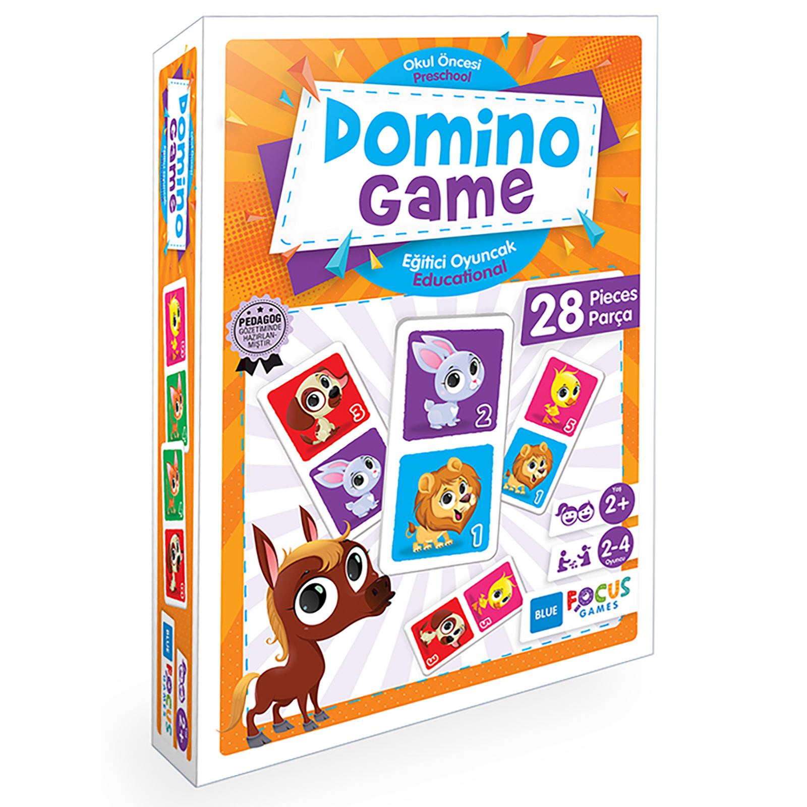Focus Games Domino Game Puzzle 28 Parça  Renkli