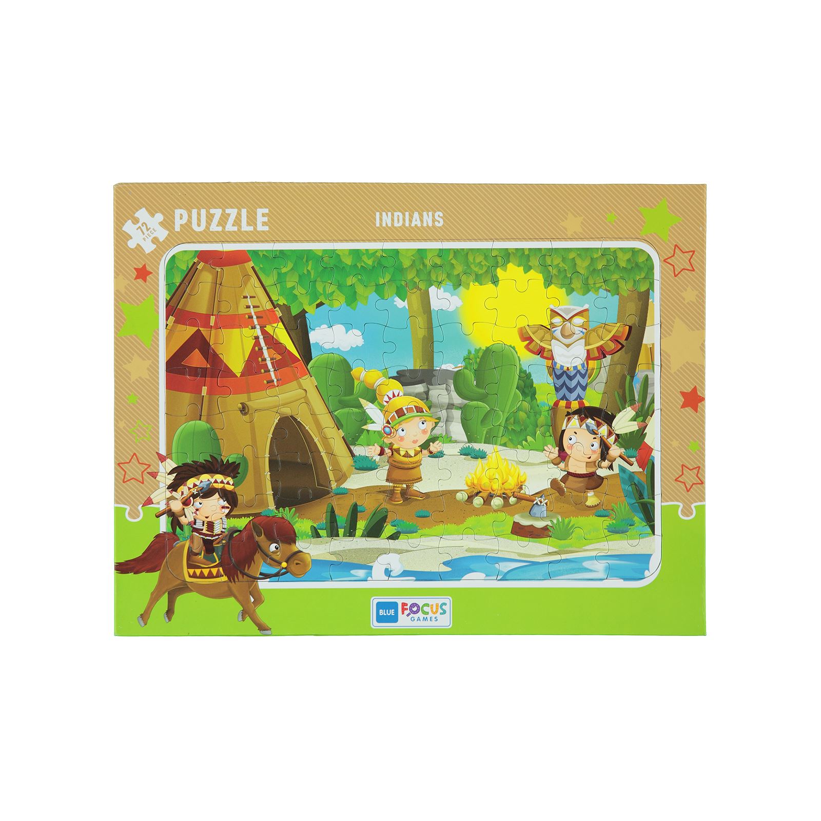 Focus Games Kızılderli Puzzle 72 Parça Renkli