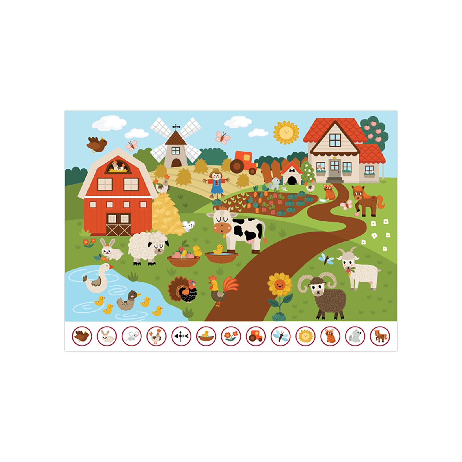 Neverland Çiftlik Arkadaşları Puzzle 50 Parça Renkli