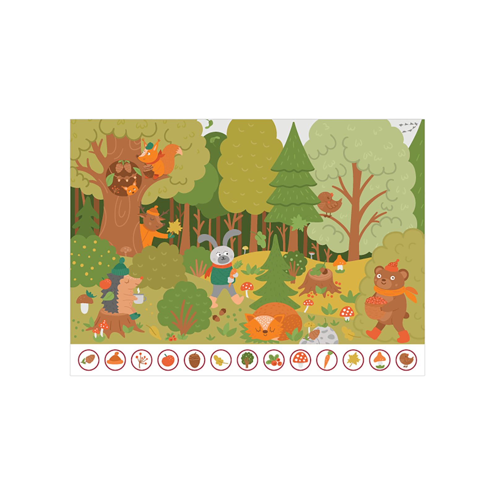 Neverland Sonbahar Ormanı Puzzle 50 Parça Renkli