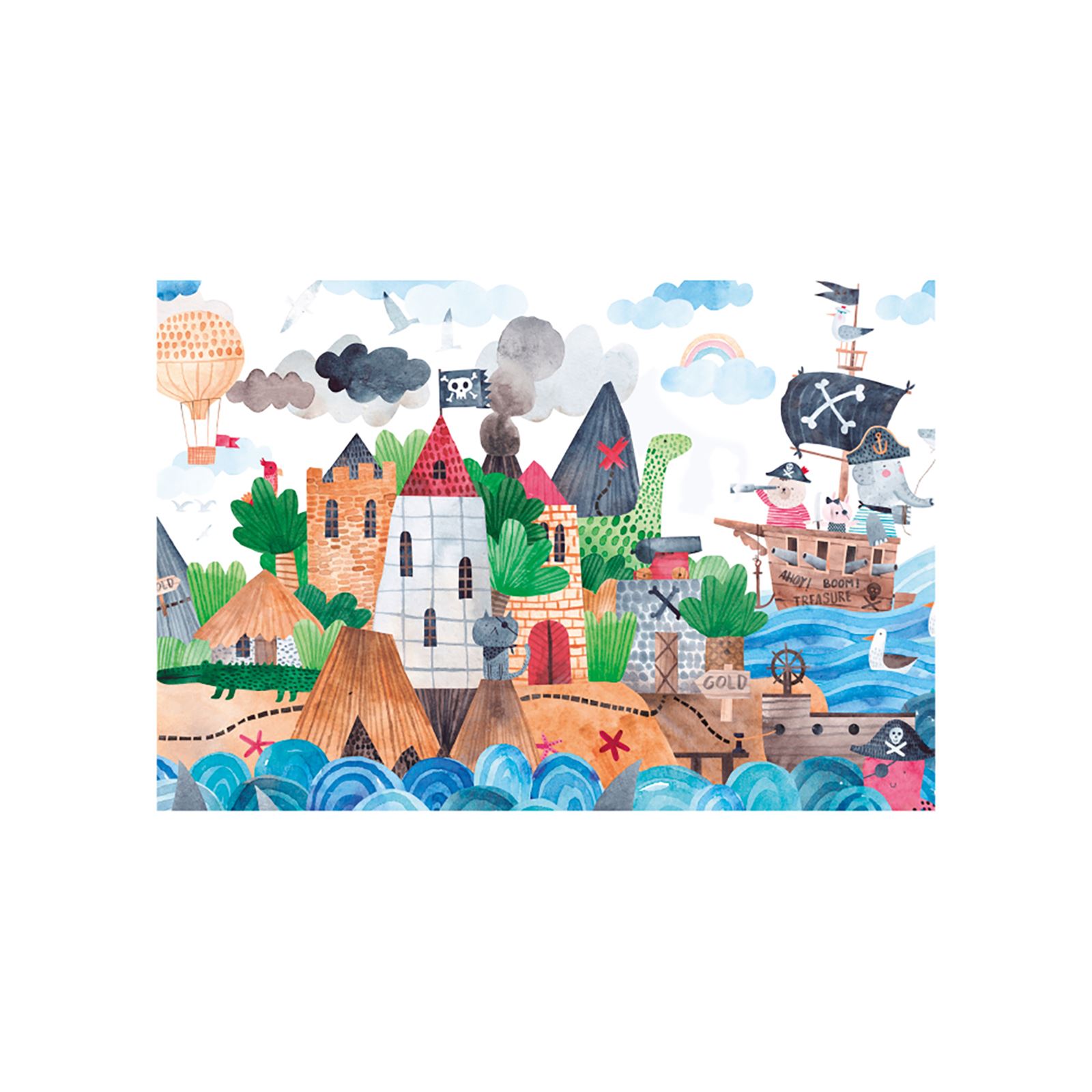 Focus Games Sevimli Korsanlar Puzzle 150 Parça Renkli
