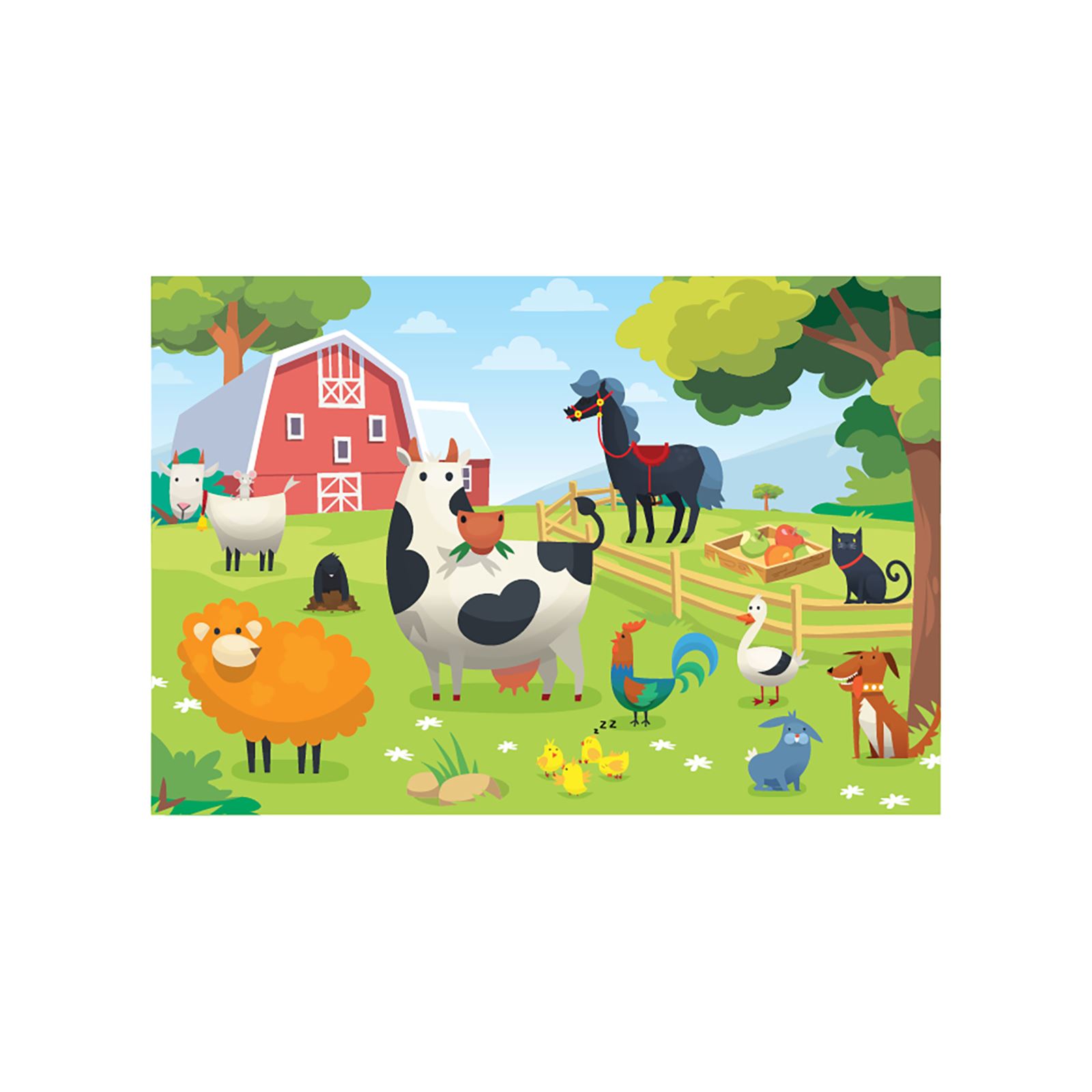 Focus Games Çiftlik Hayvanları Puzzle 24 Parça Renkli