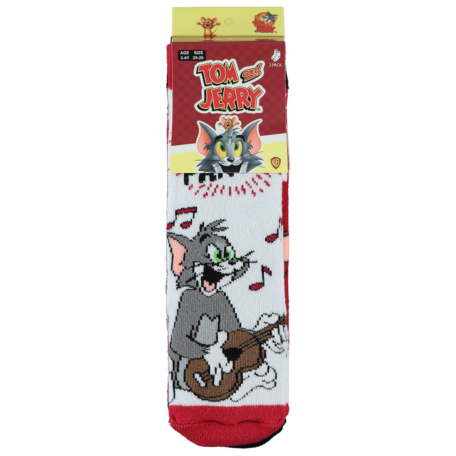 Tom And Jerry Kız Çocuk Havlu Soket Çorap 3-11 Yaş Kırmızı