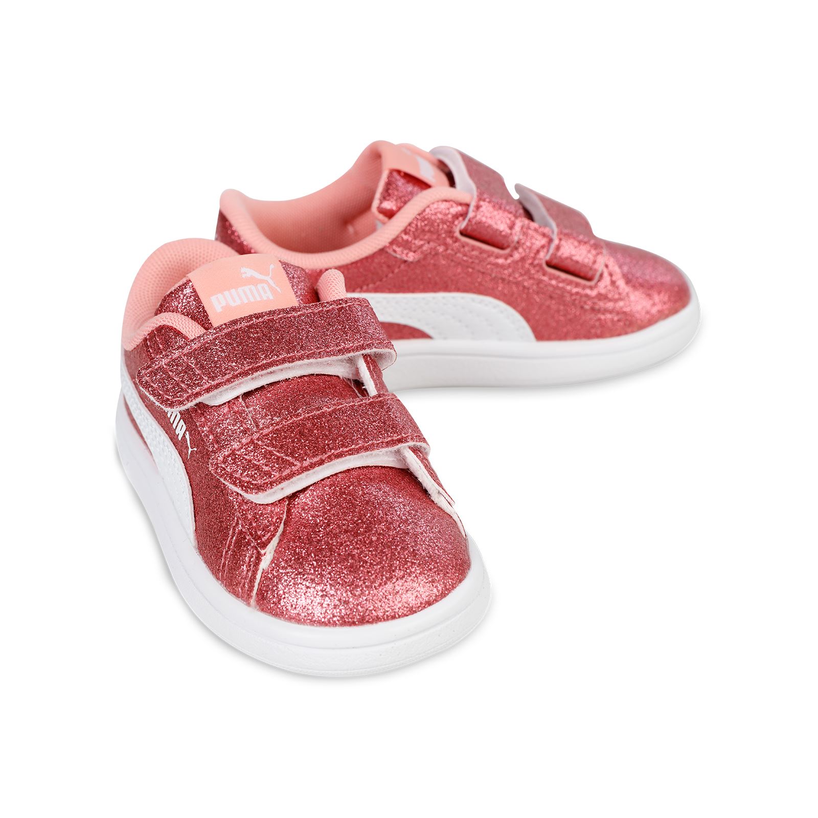 Puma Smash 3.0 Glitz Glam V Inf Kız Çocuk Spor Ayakkabı 22-27 Numara Pembe