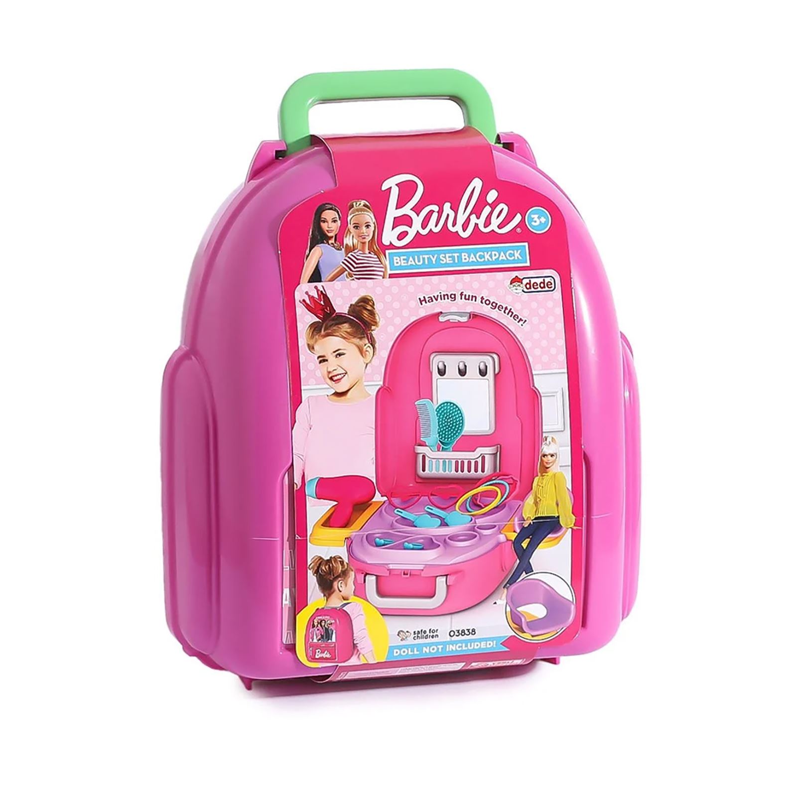 Dede Oyuncak Barbie Güzellik Set Sırt Çantası Pembe