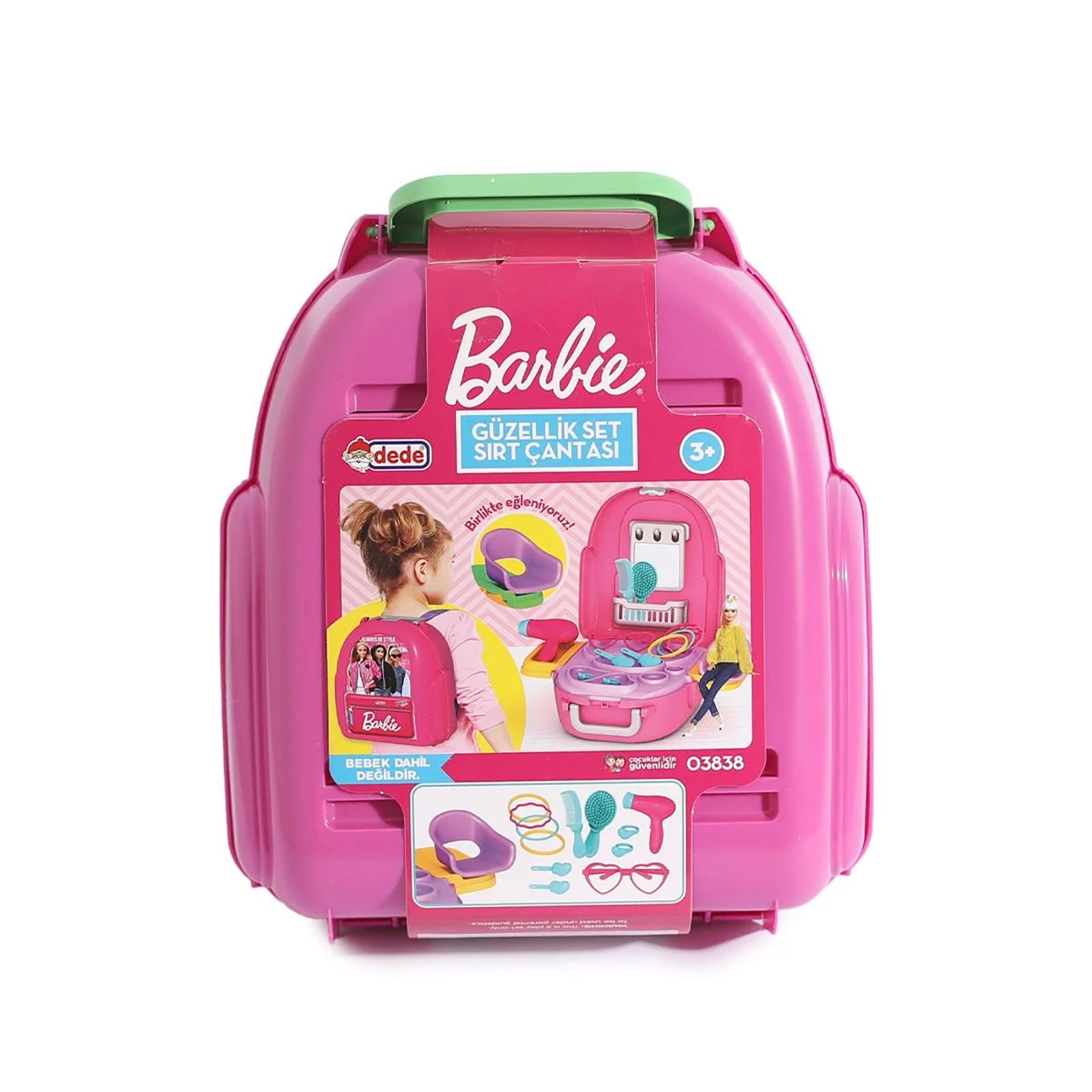 Dede Oyuncak Barbie Güzellik Set Sırt Çantası Pembe