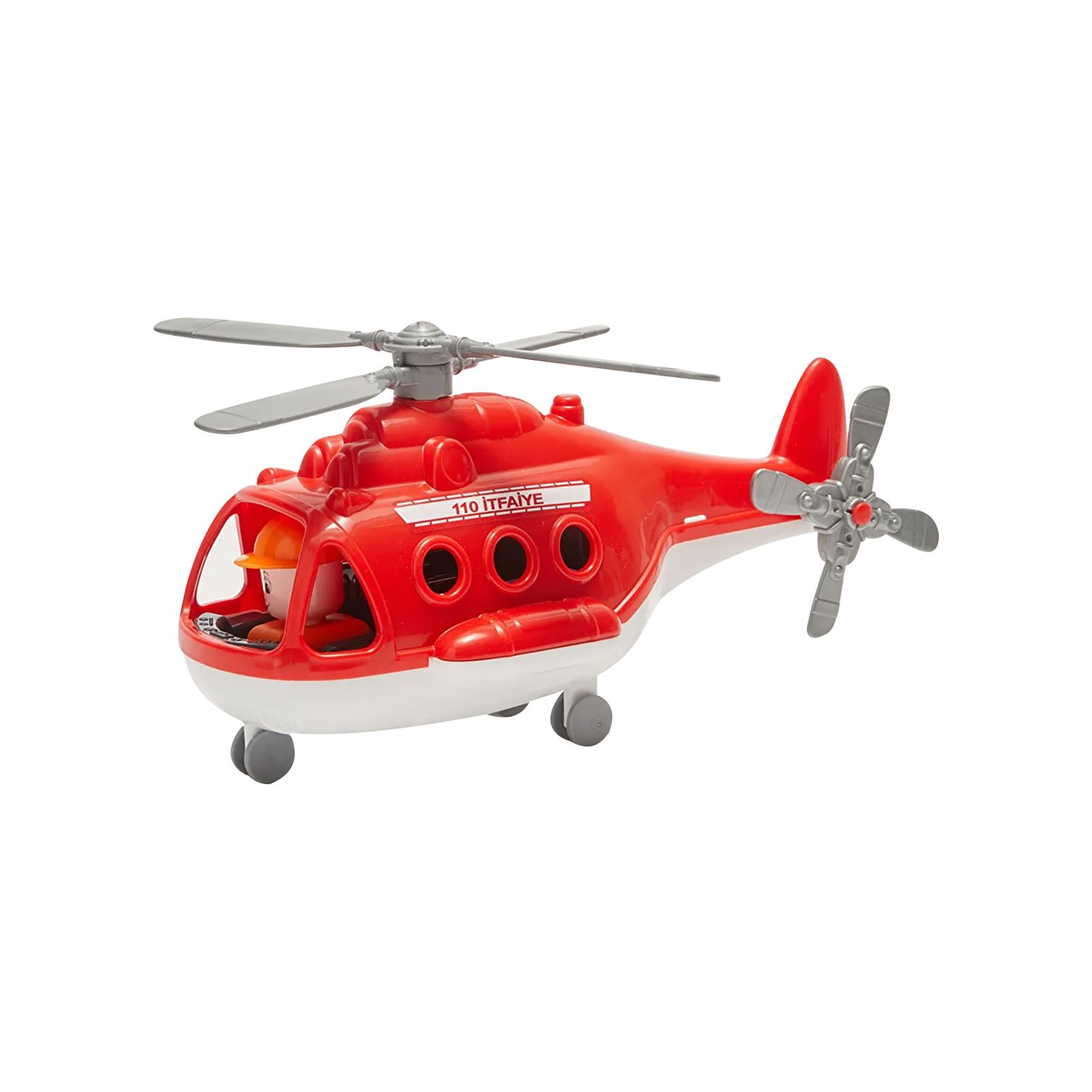 Polesie Oyuncak İtfaye Helikopteri Alfa Sürtmeli Oyuncak Kırmızı