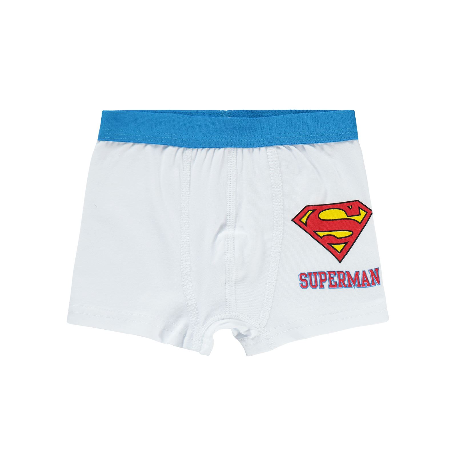 Süperman Erkek Çocuk Boxer 2-10 Yaş Mavi