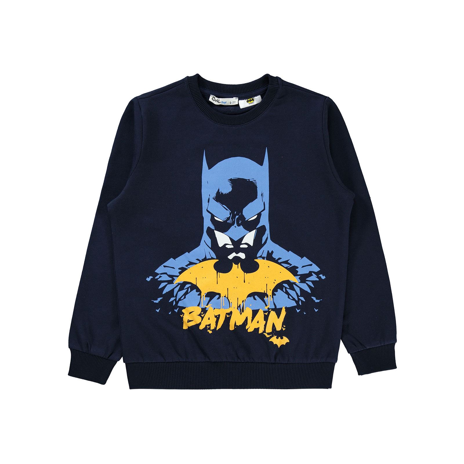 Batman Erkek Çocuk Sweatshirt 6-9 Yaş Lacivert