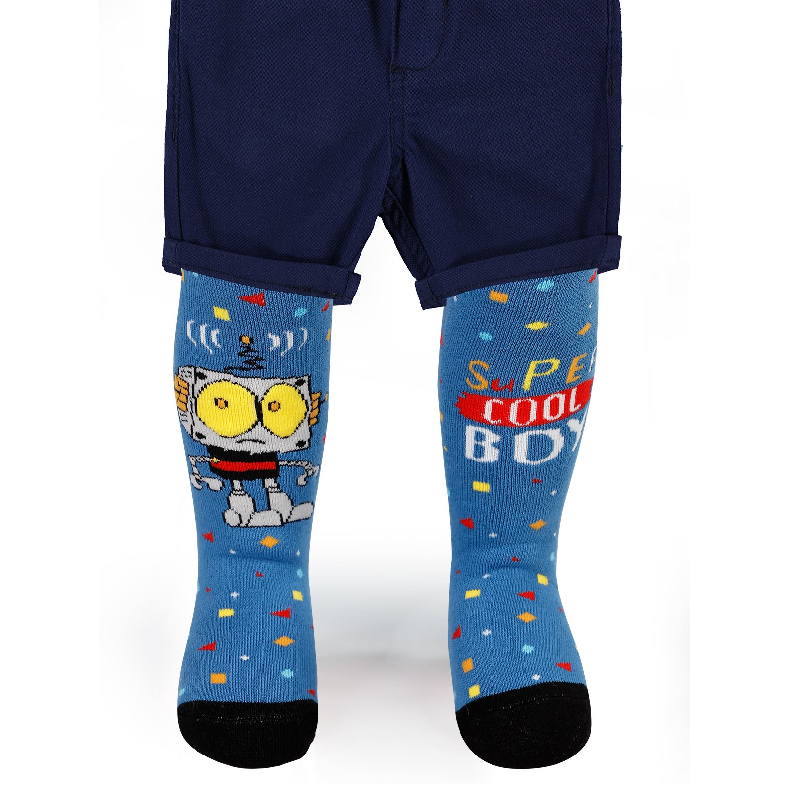 Civil Baby Erkek Bebek Havlu Külotlu Çorap 6-18 Ay Açık Mavi